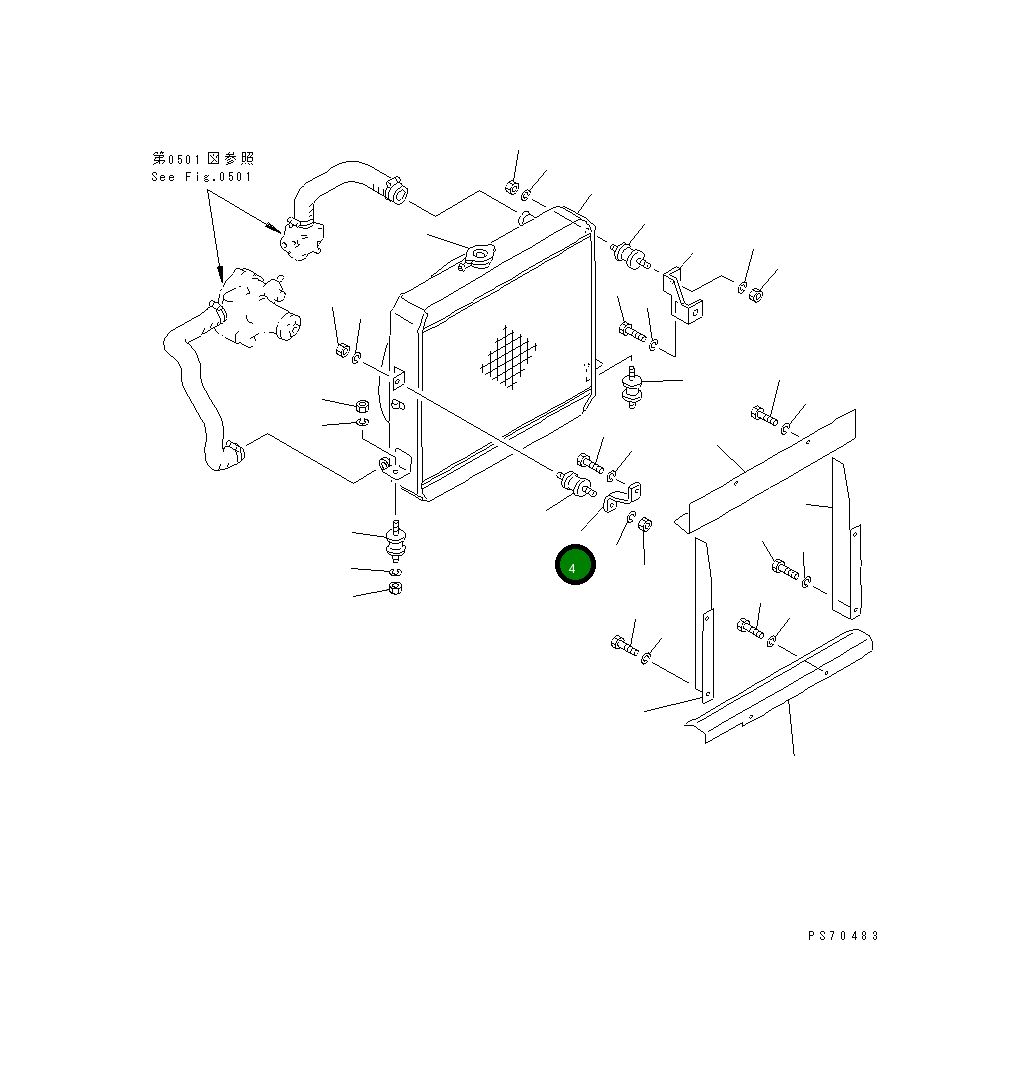 Кронштейн 257-20-44320 Komatsu