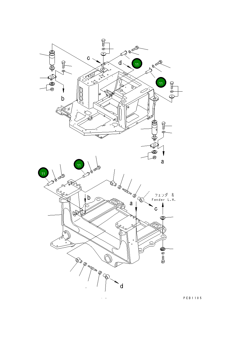 Палец 198-54-49370 Komatsu