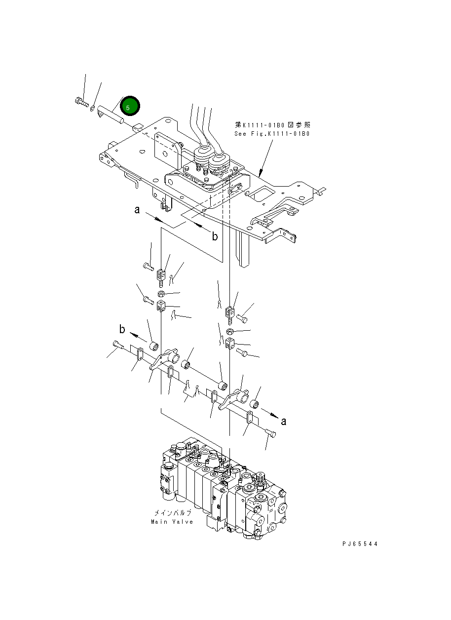 Палец 22J-43-1A121 Komatsu