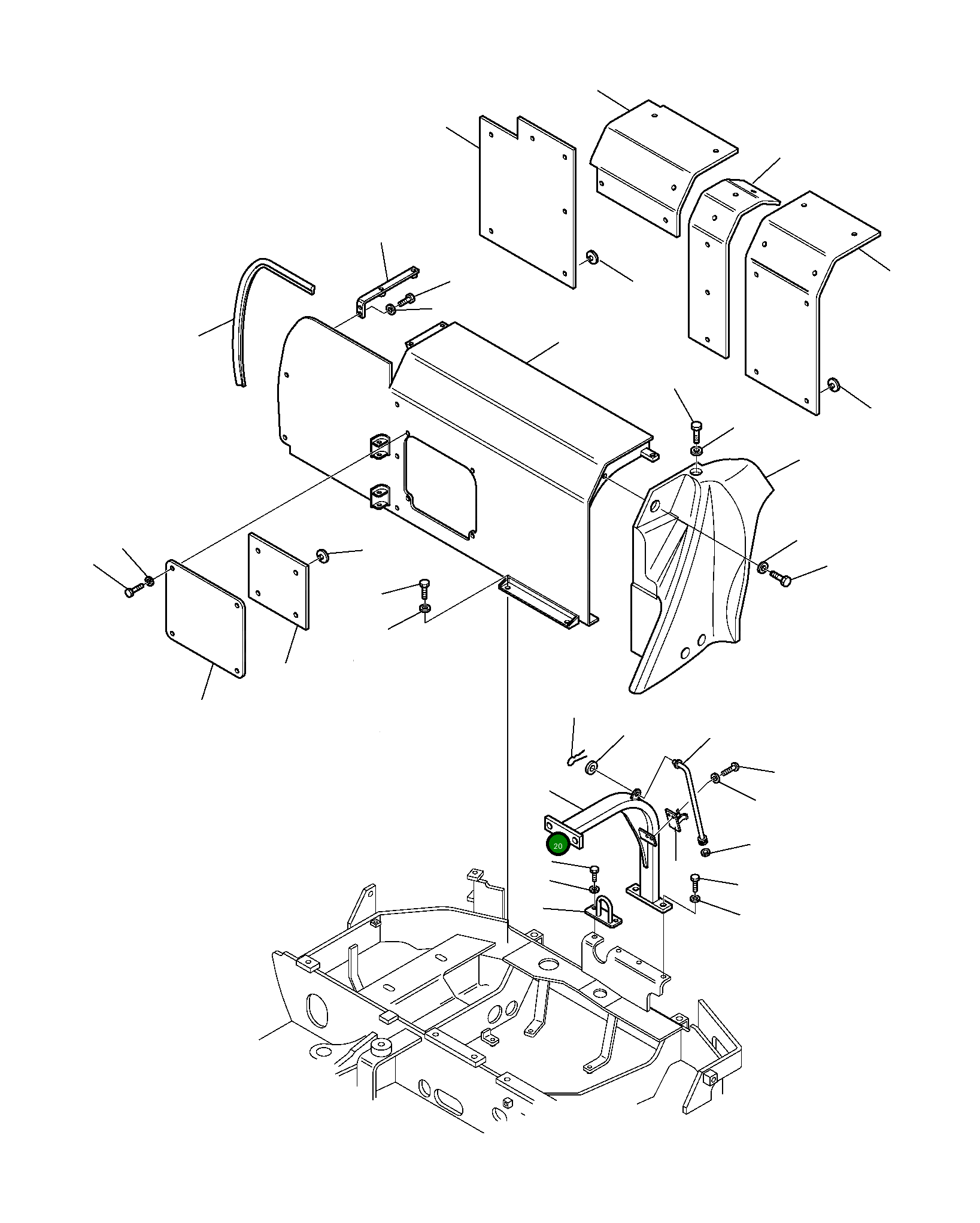 Опора 3F4541054 Komatsu