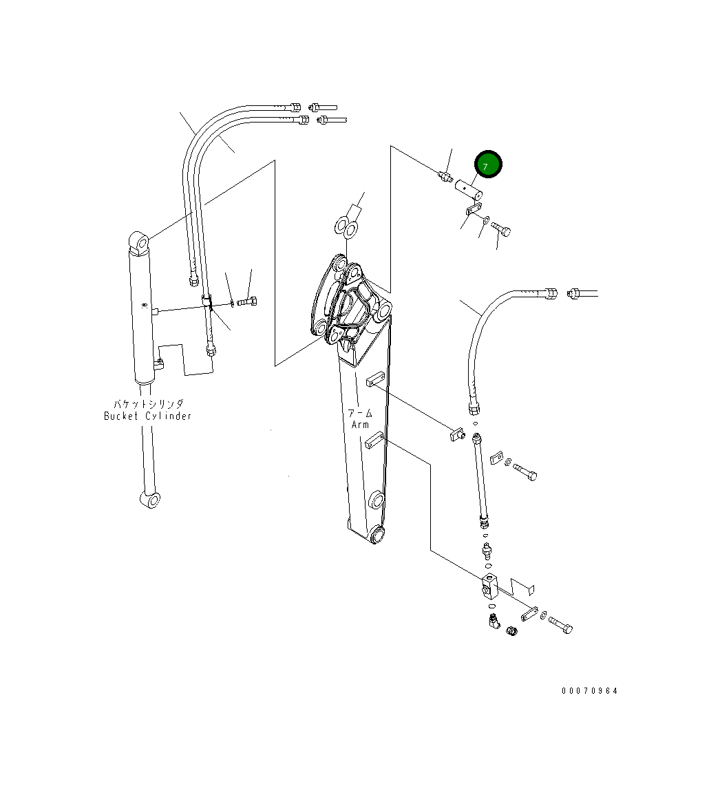 Палец 22L-70-27240 Komatsu