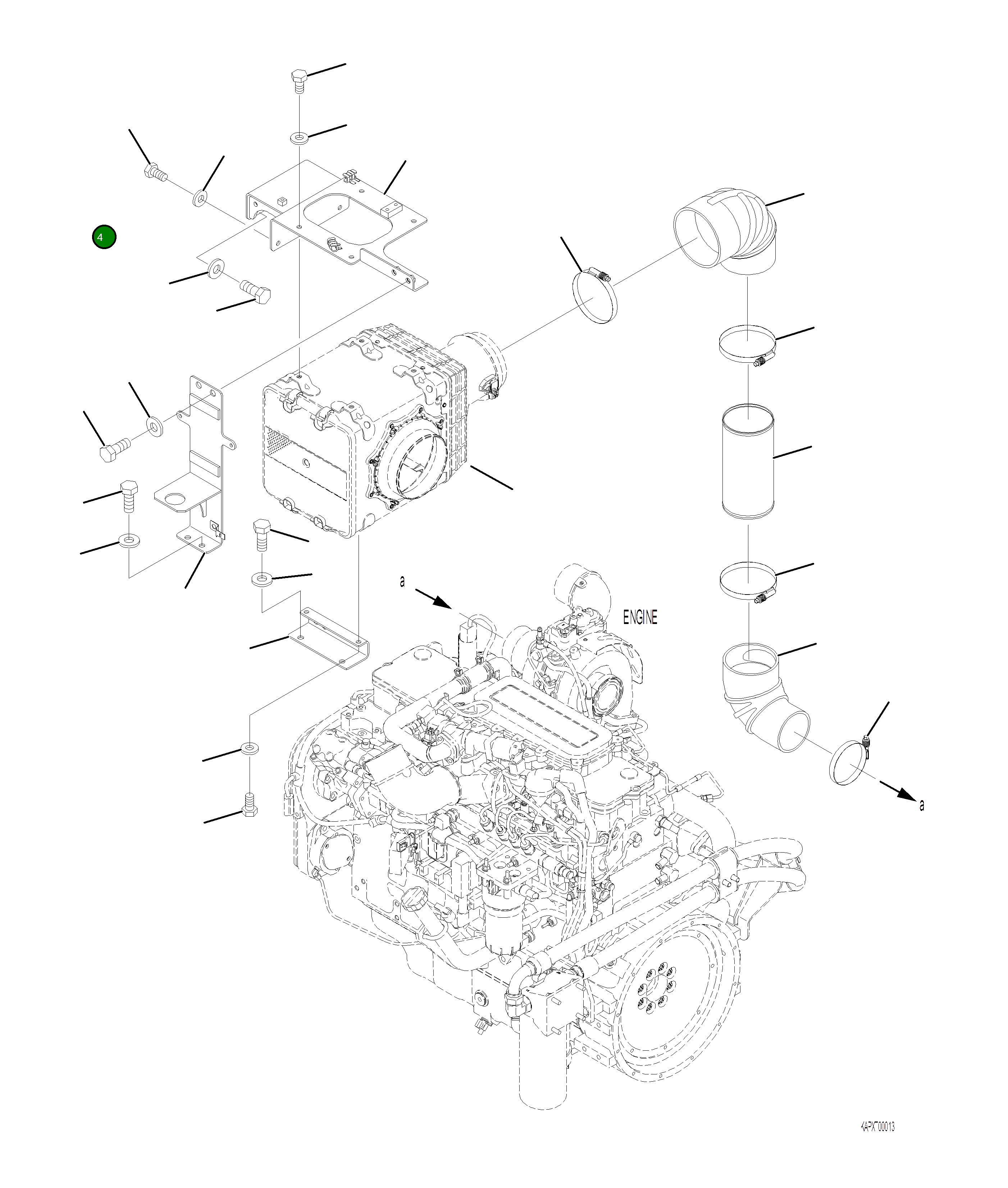 Кронштейн 4A1-02-21171 Komatsu
