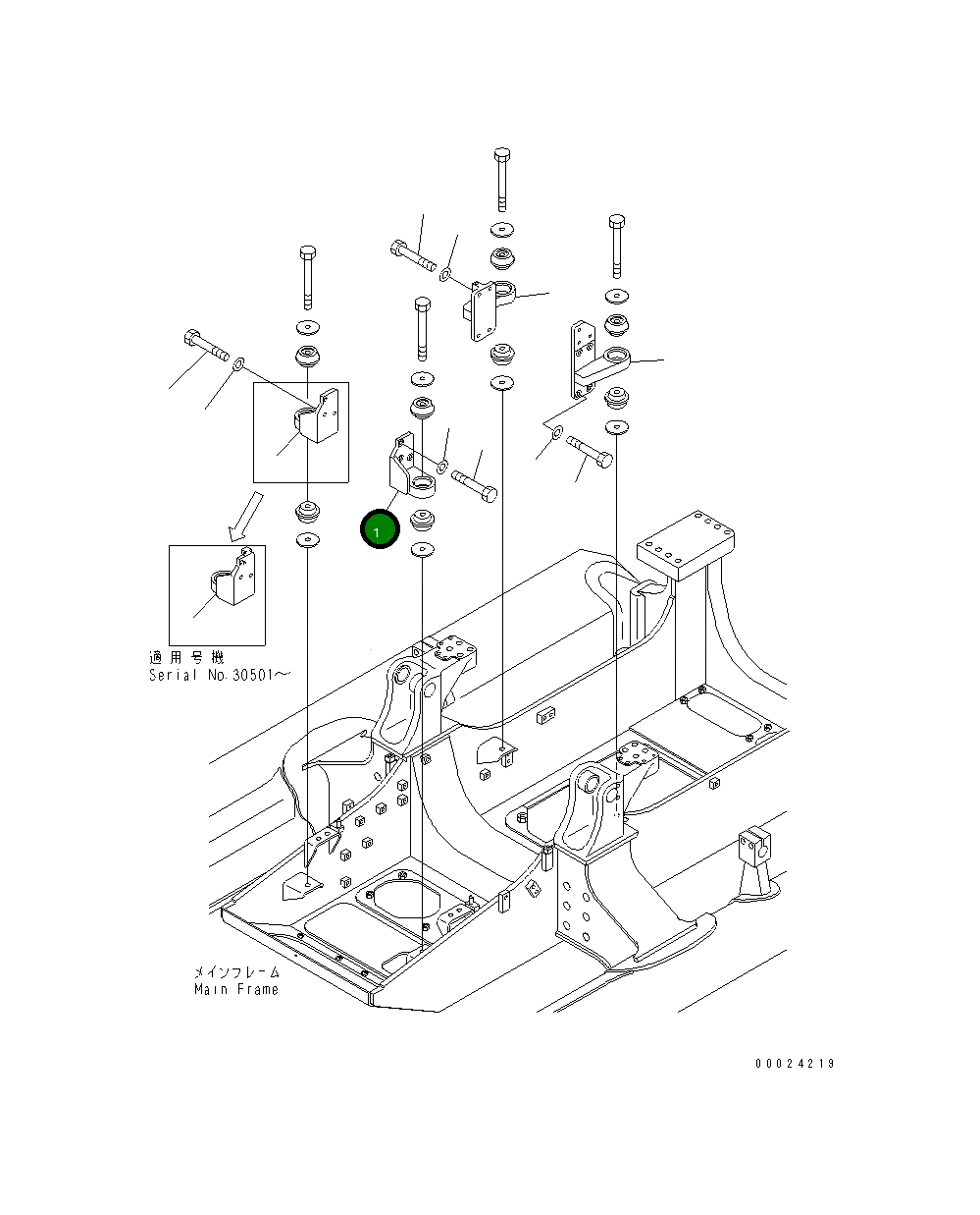 Кронштейн 124-01-51412 Komatsu