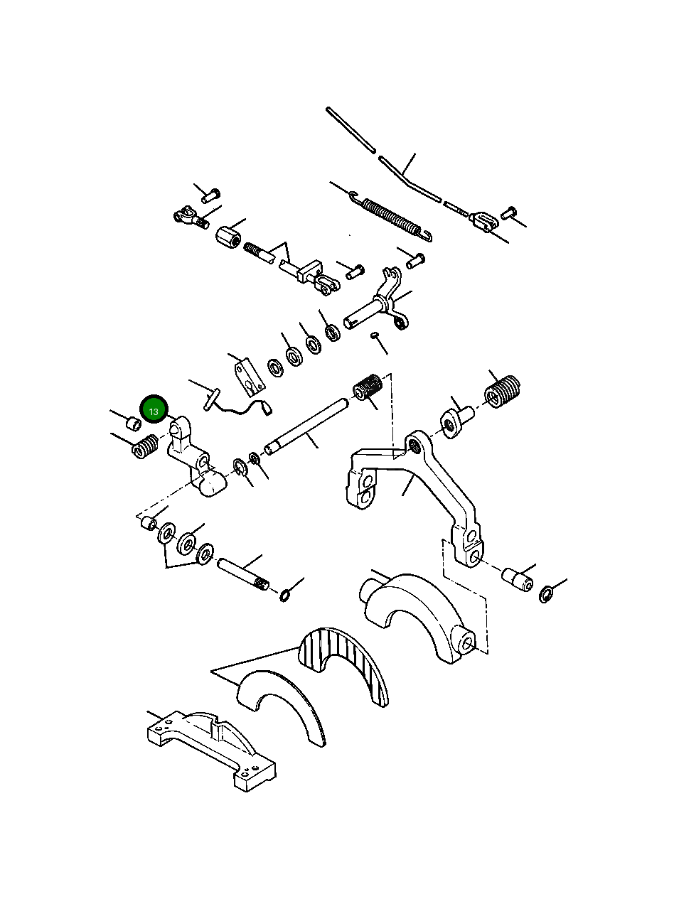 Правая тяга вилки сцепления 612 728 C11 Komatsu