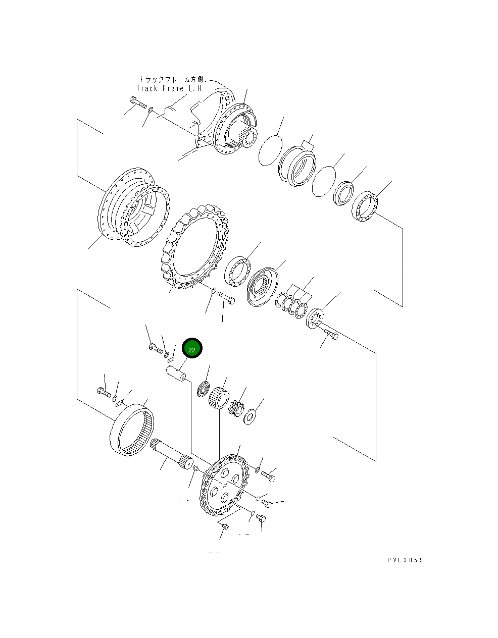 Палец 21T-27-71440 Komatsu