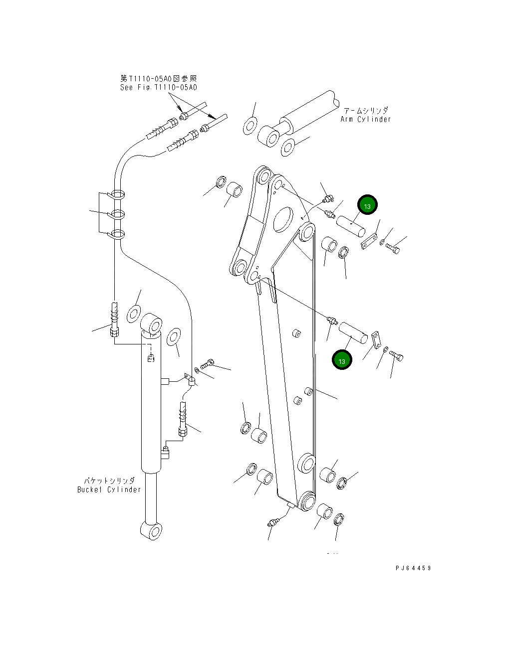 Палец 22L-70-12240 Komatsu