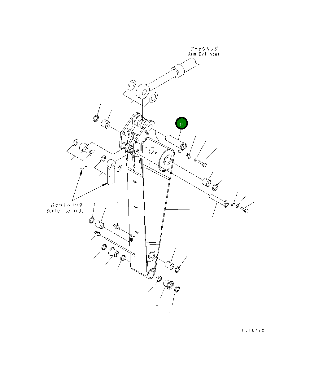 Палец 21N-70-31171 Komatsu
