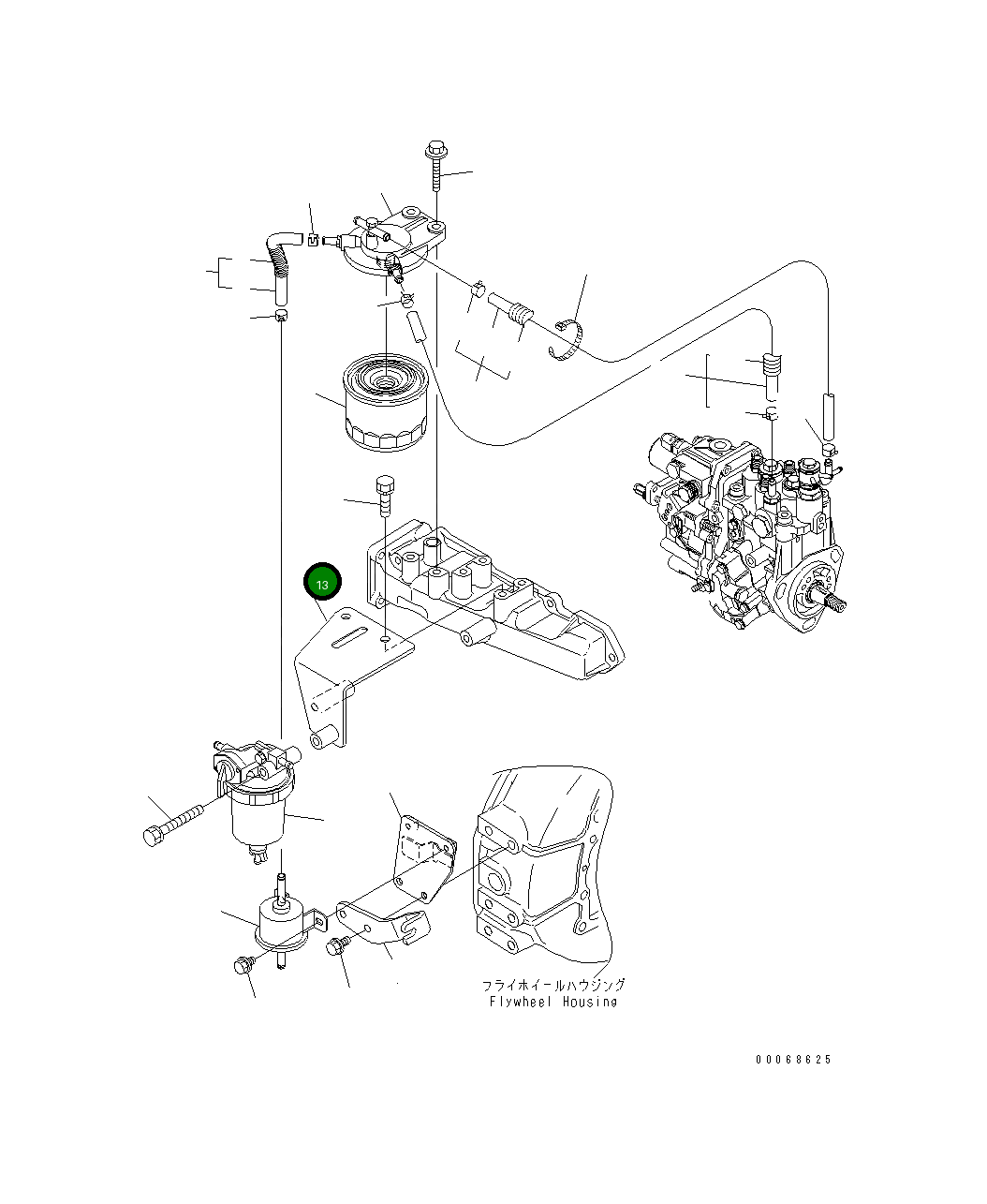 Кронштейн YM129236-55700 Komatsu