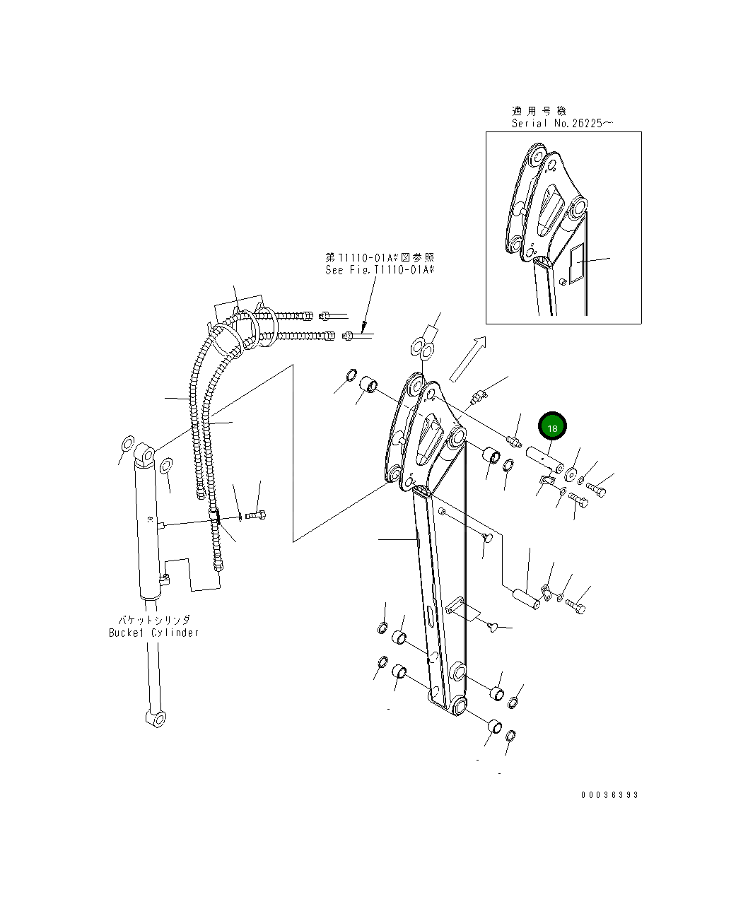 Палец 22L-70-21321 Komatsu