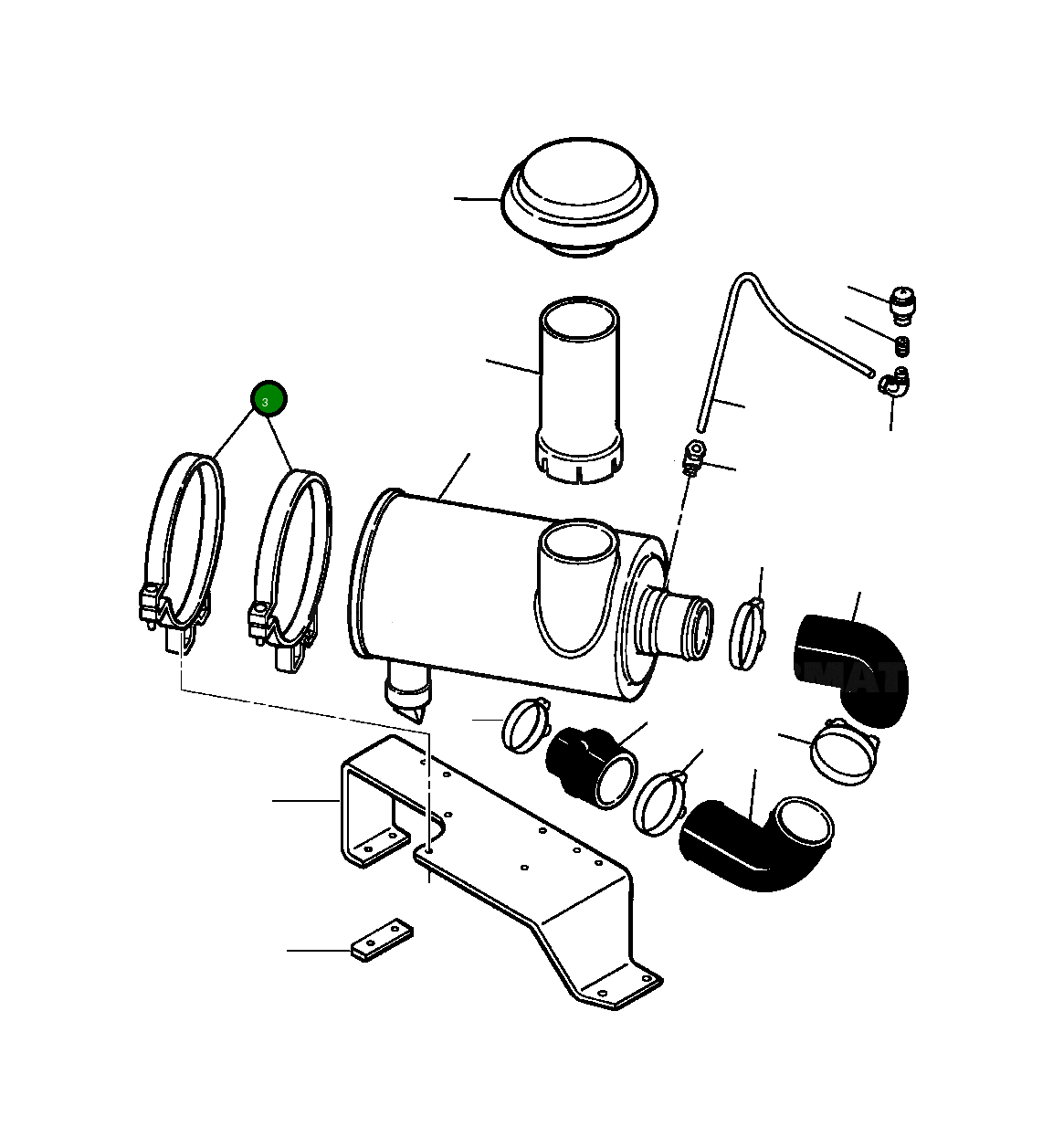 Лента 143 855 H1 Komatsu