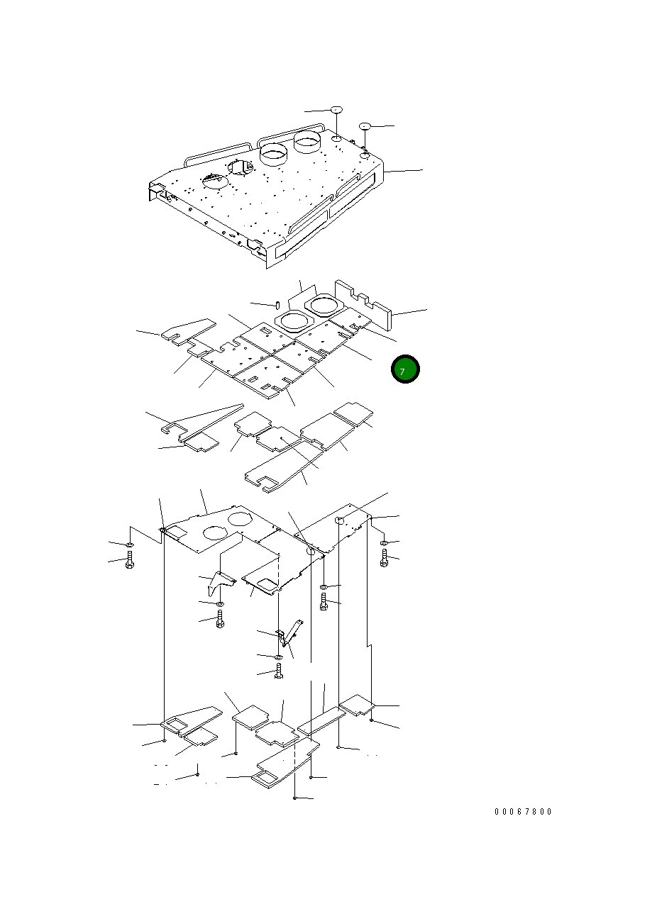 Лист 198-54-77660 Komatsu