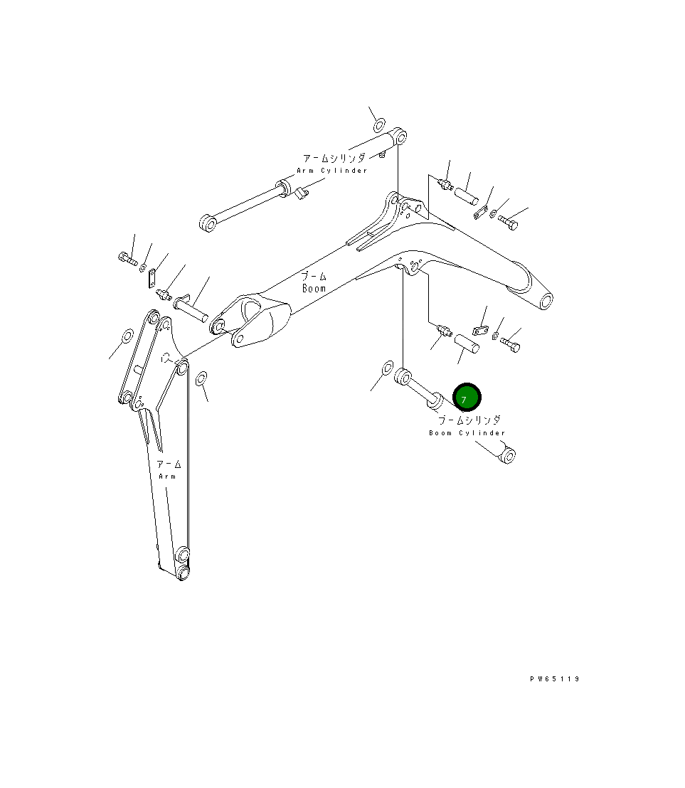 Палец 22J-70-16161 Komatsu