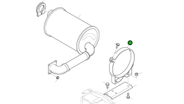 Лента крепления глушителя 897062-7432 Komatsu