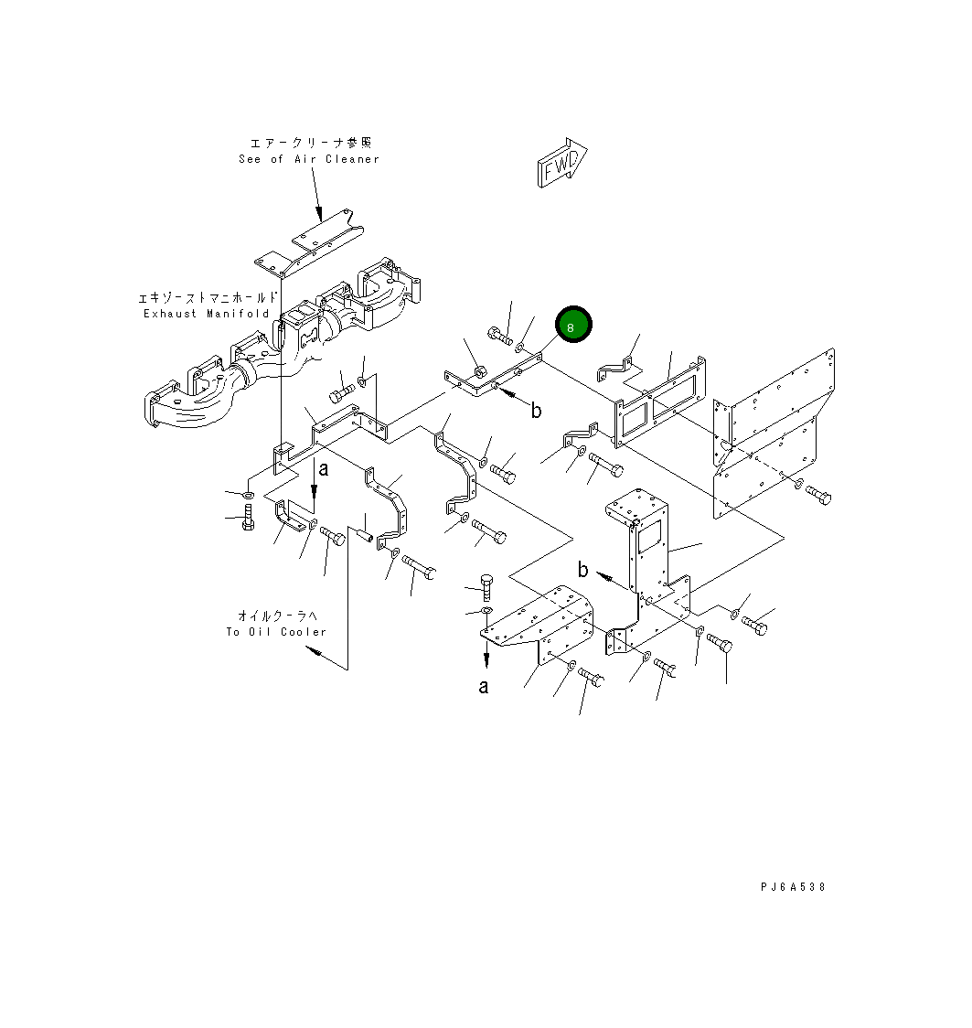 Кронштейн 6162-13-7440 Komatsu