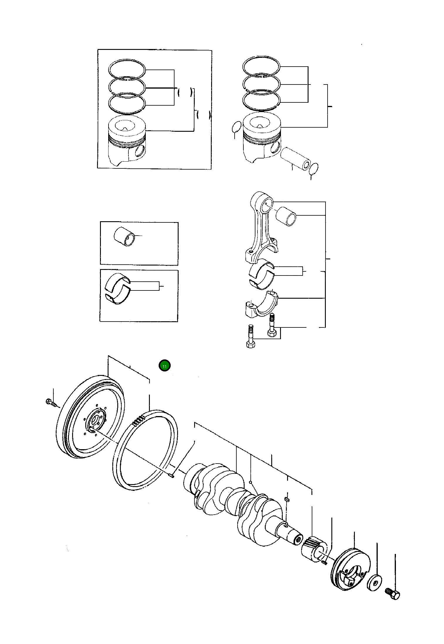 Маховик YMR000136 Komatsu