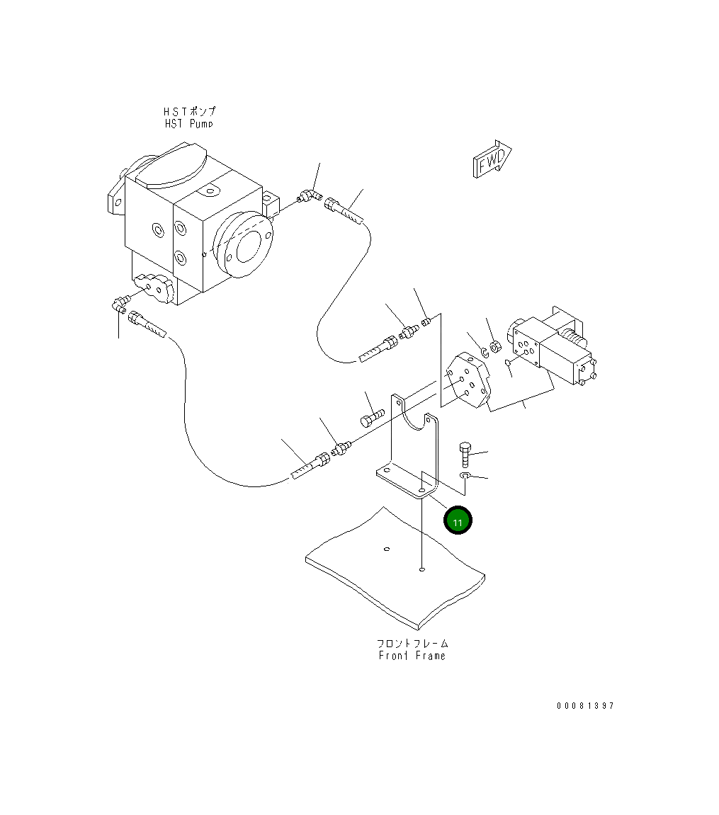 Кронштейн 258-80-38520 Komatsu