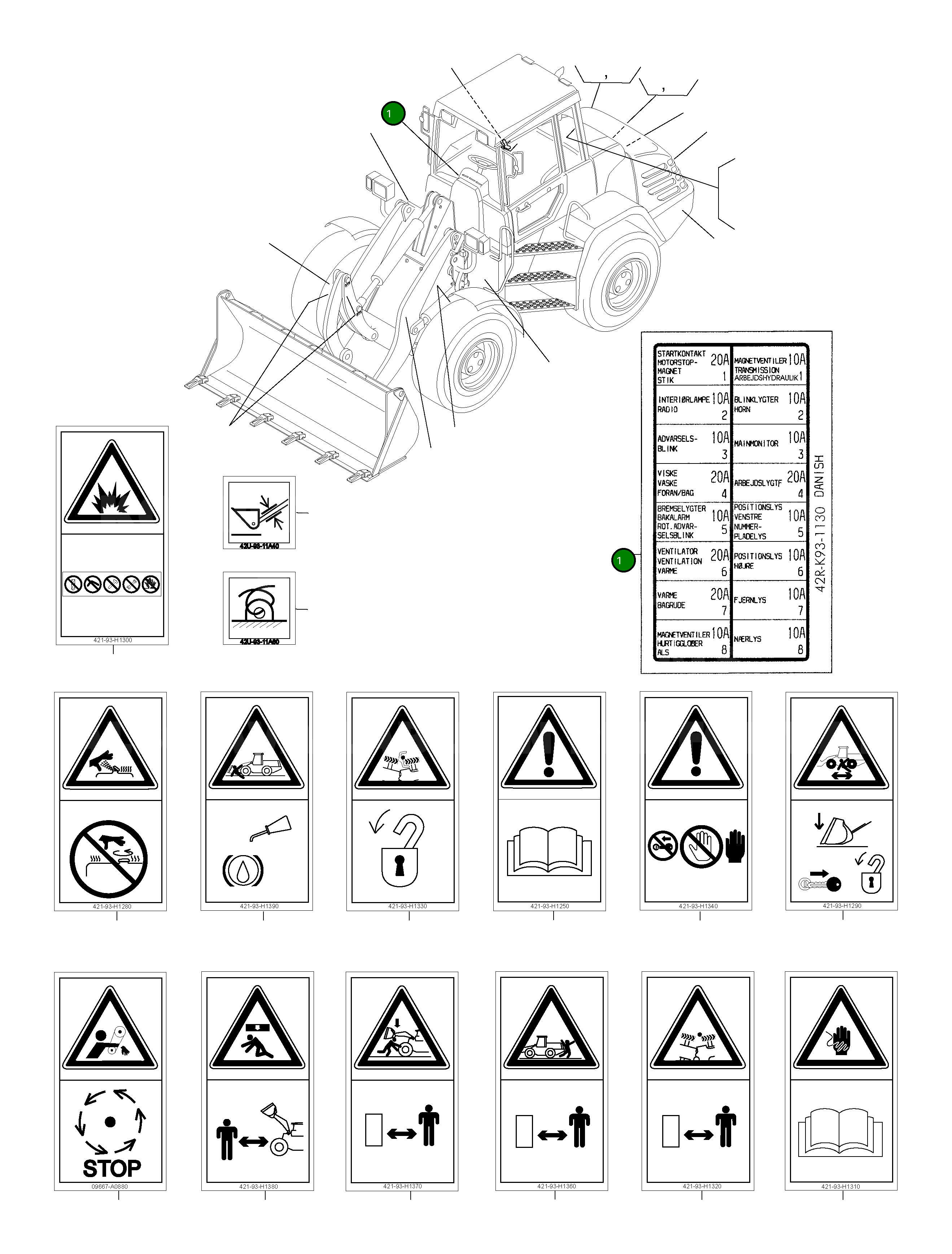 Наклейка 42R-K93-1130 Komatsu