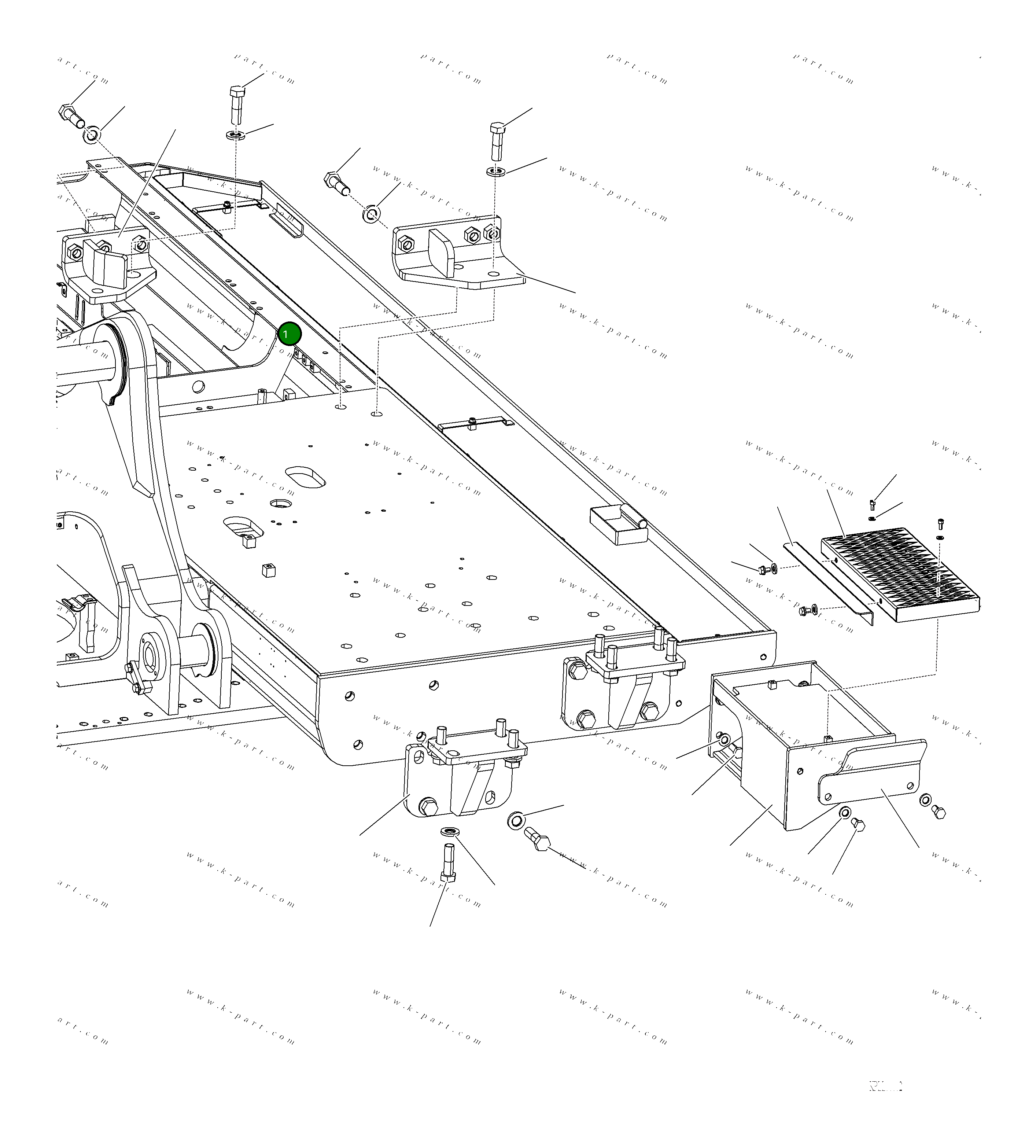 Кронштейн 2A6-46-A1530 Komatsu