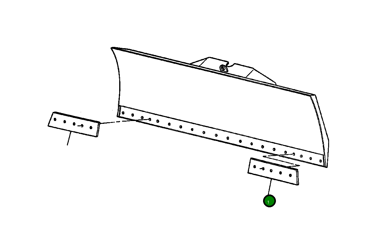 Левый концевой резец 1209 130 H1 Komatsu