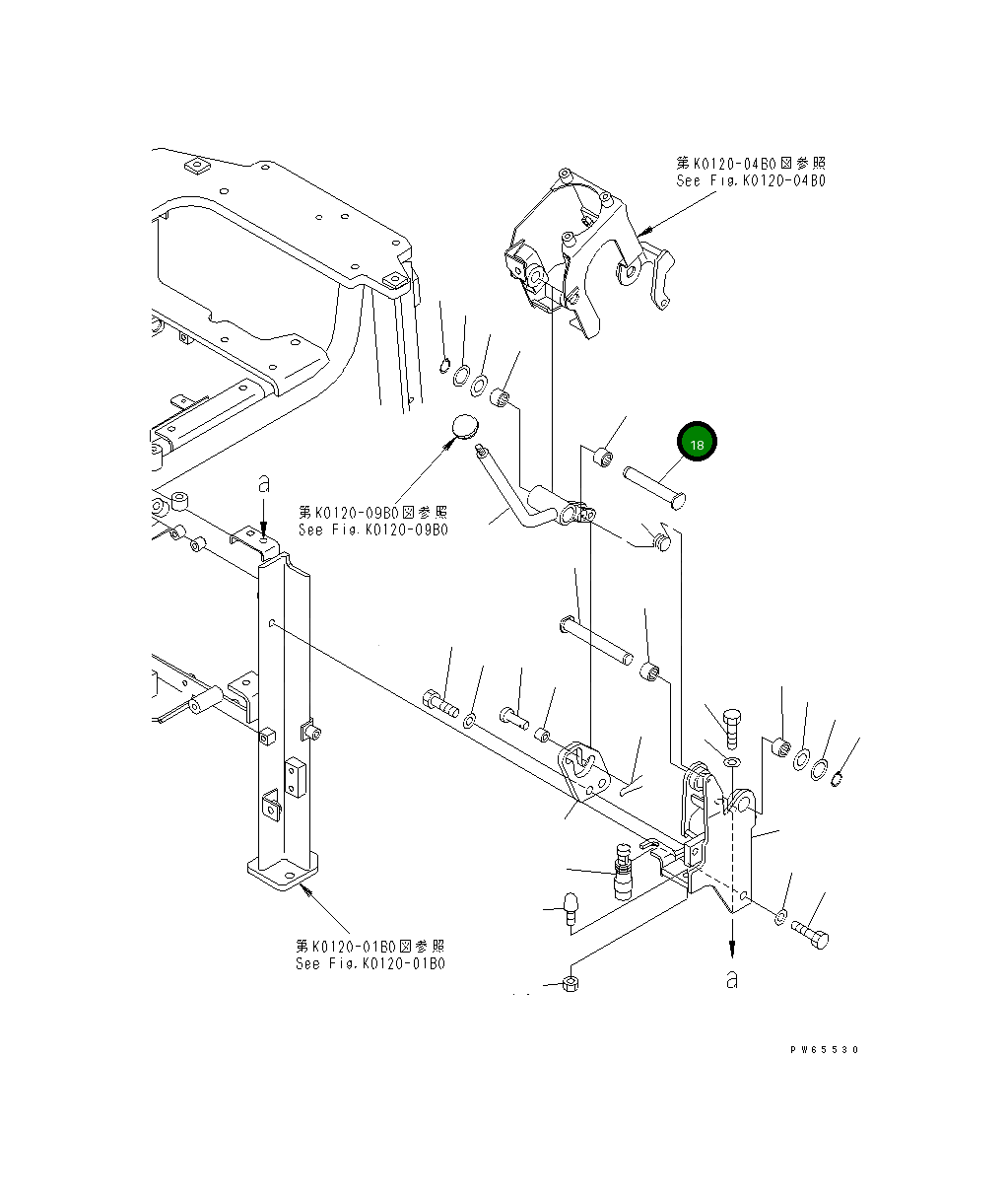 Палец 22J-43-15660 Komatsu