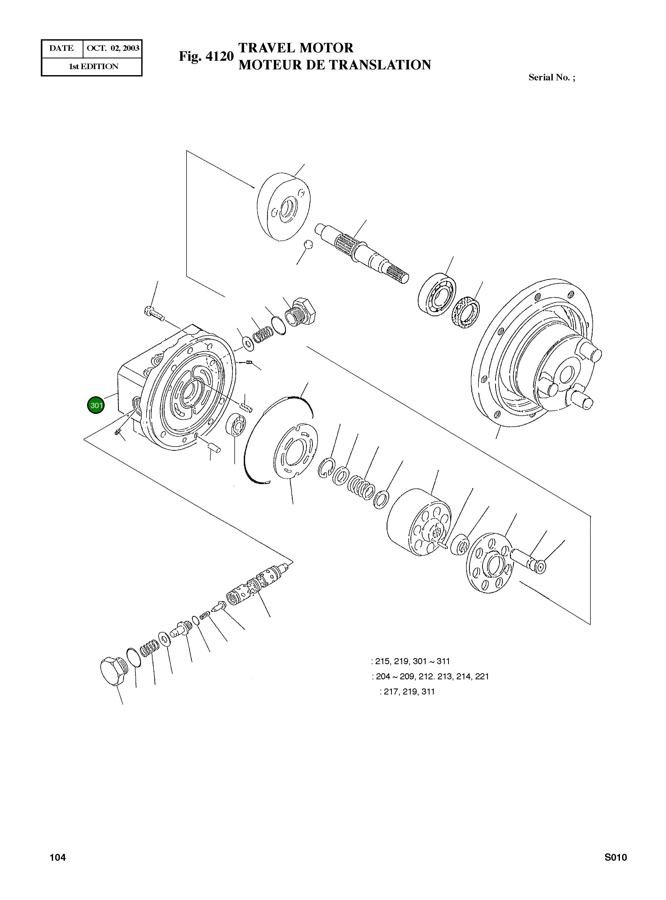 Корпус 1 2.441-00008 Komatsu