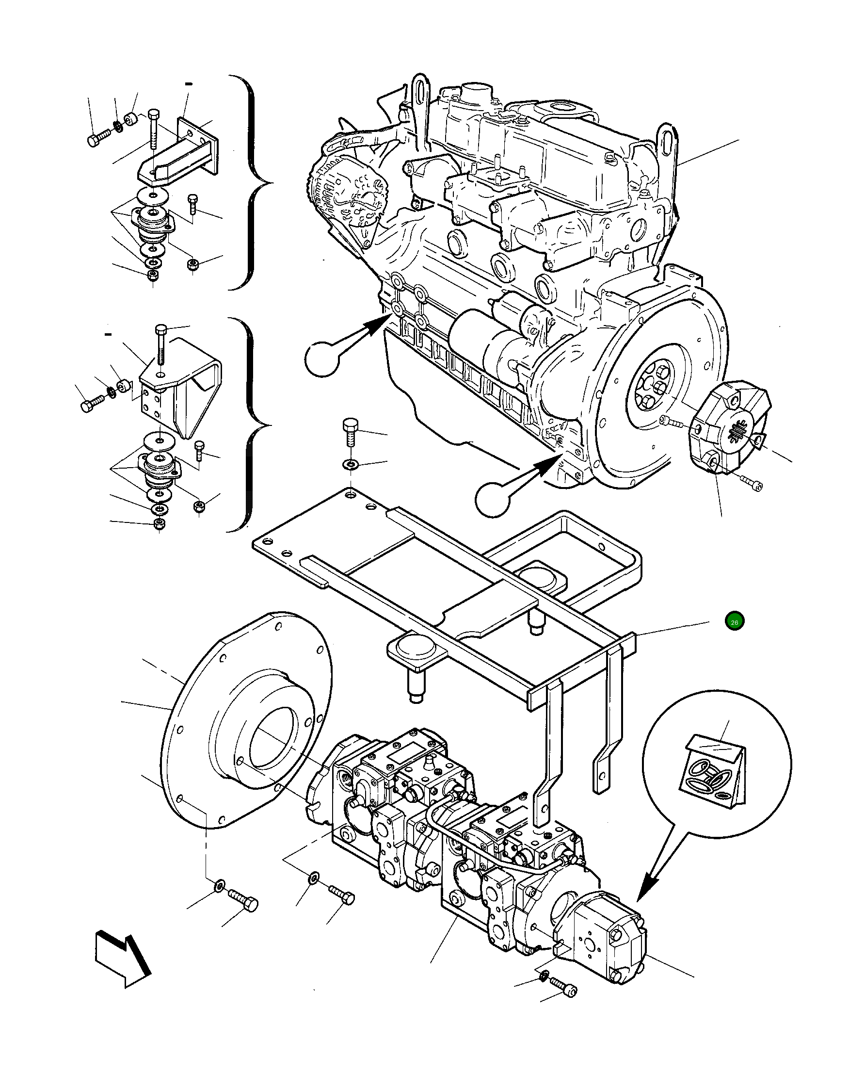 Опора 334407069 Komatsu