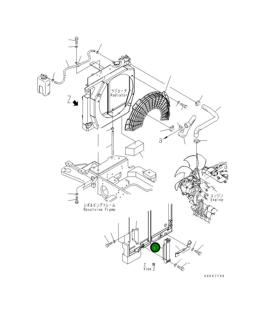 Масляный радиатор 22F-03-31151 Komatsu
