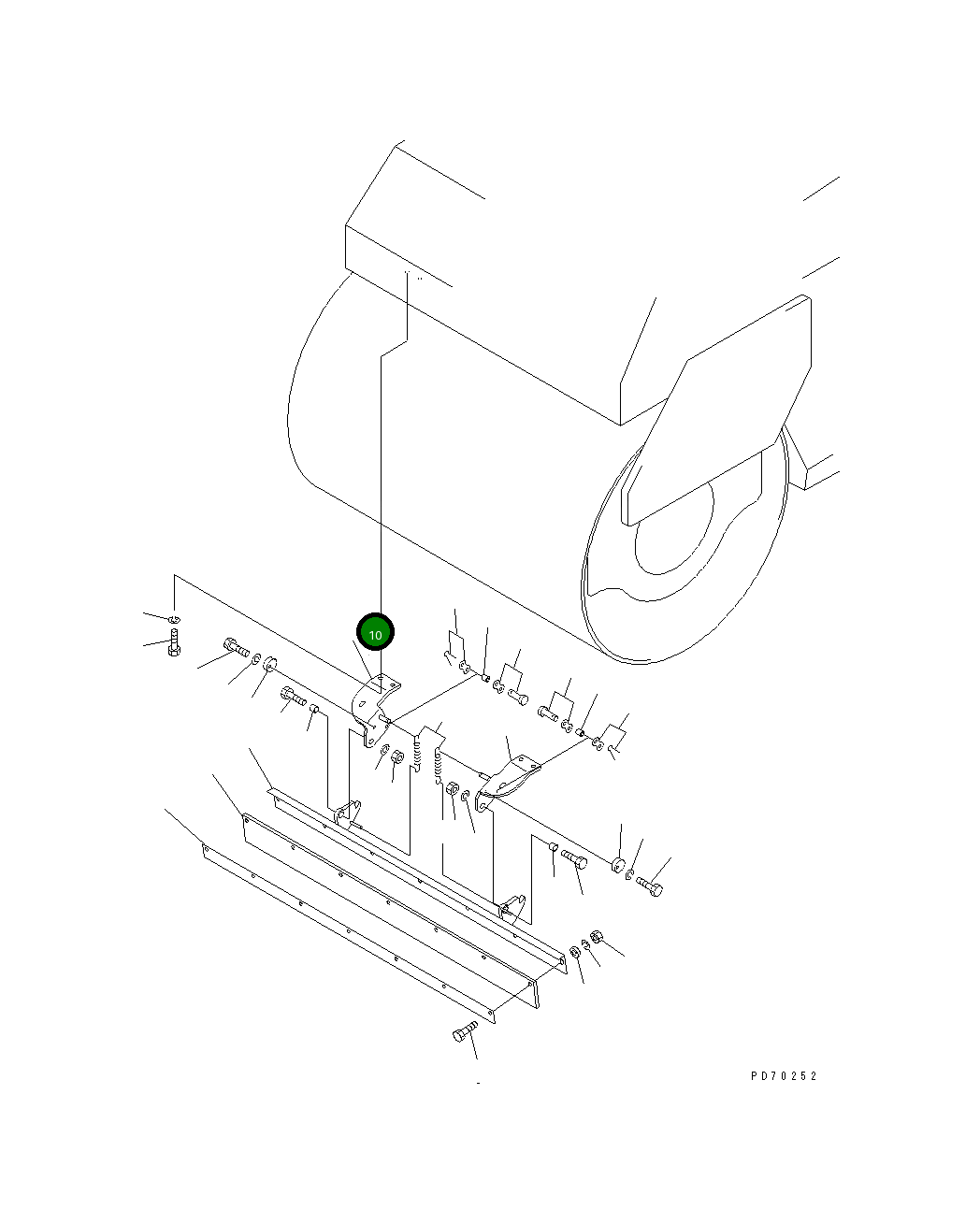 Кронштейн 266-10-78700 Komatsu