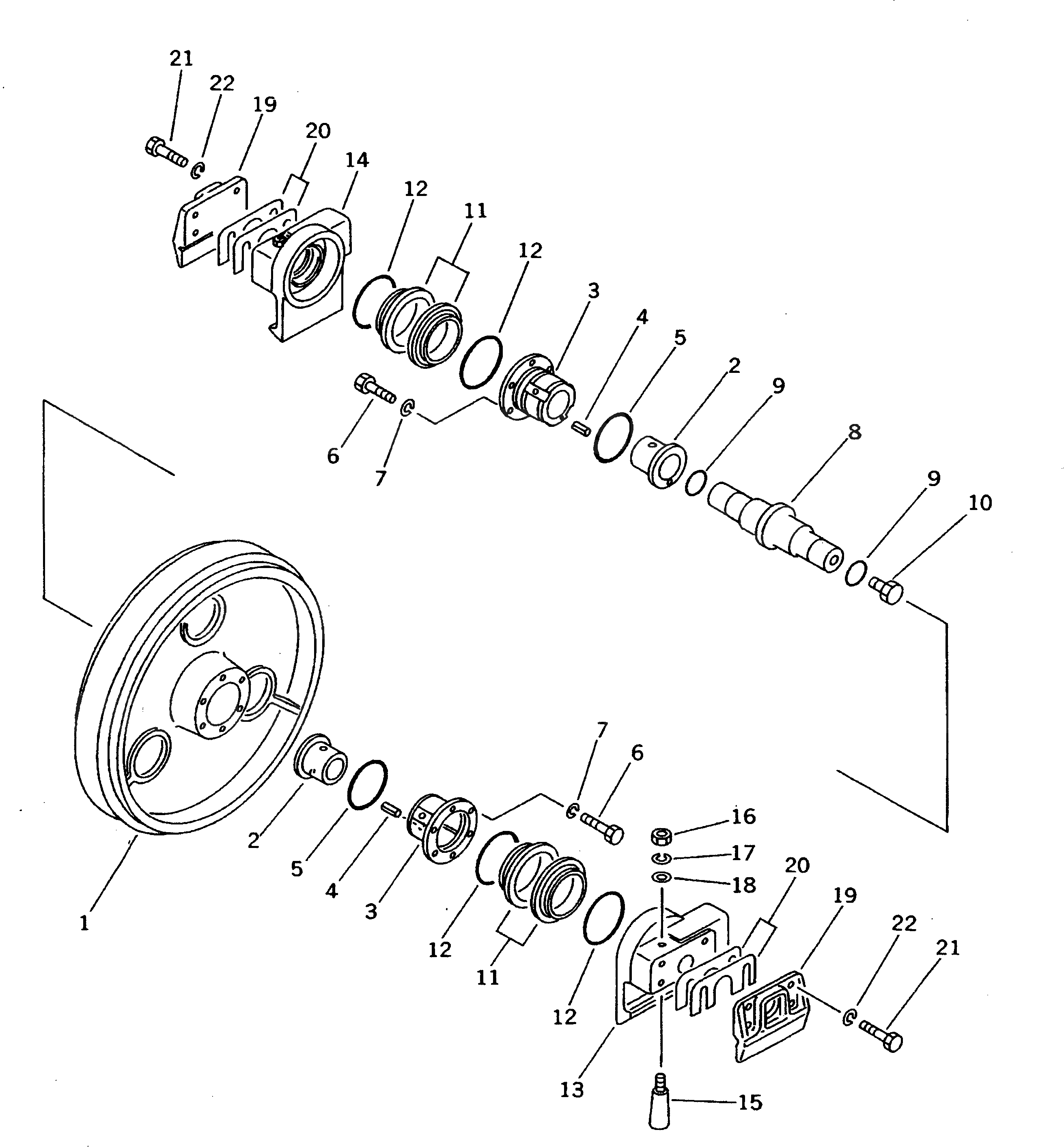 Направляющее колесо 11G-30-43520 Komatsu