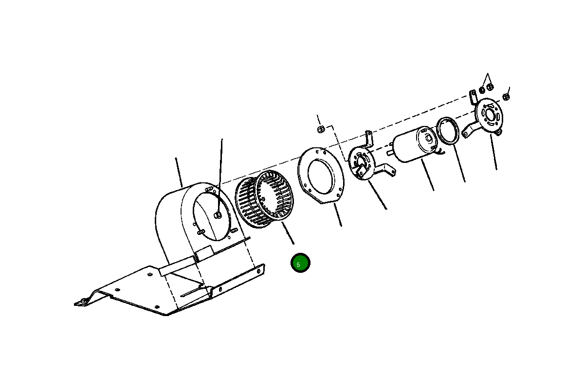 Крыльчатка воздуходувки 938 514 C1 Komatsu