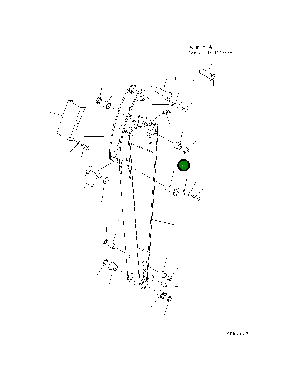 Палец 22U-70-12190 Komatsu