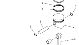 Поршень YM121450-22021 Komatsu