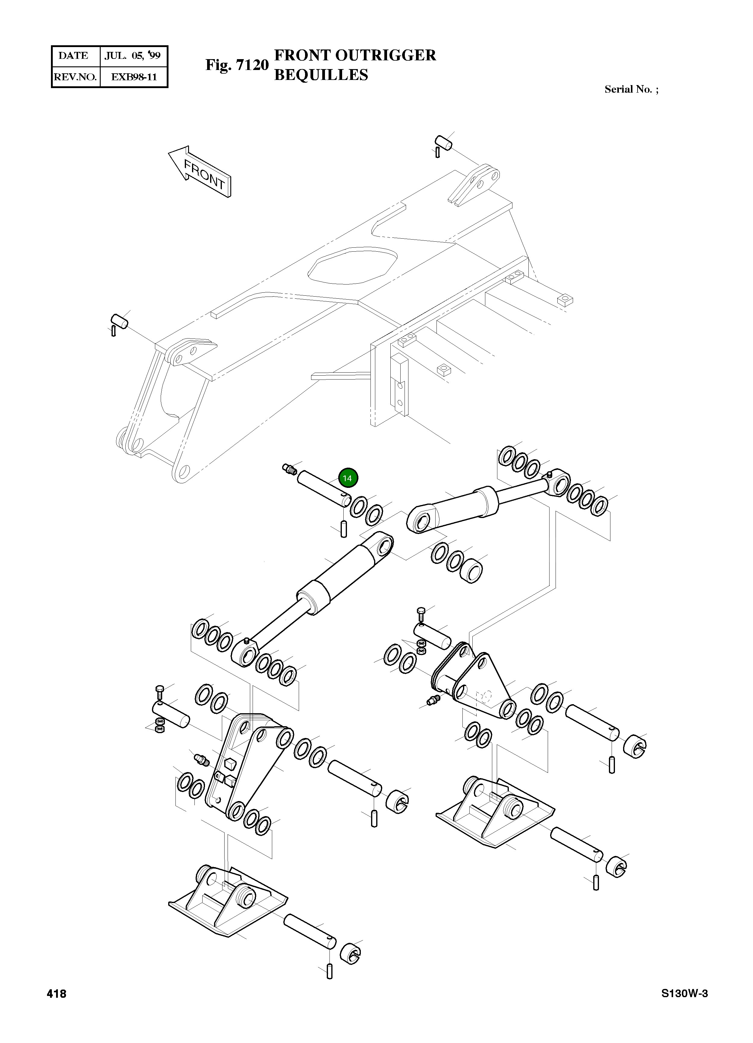 Палец 2123-4005 Komatsu