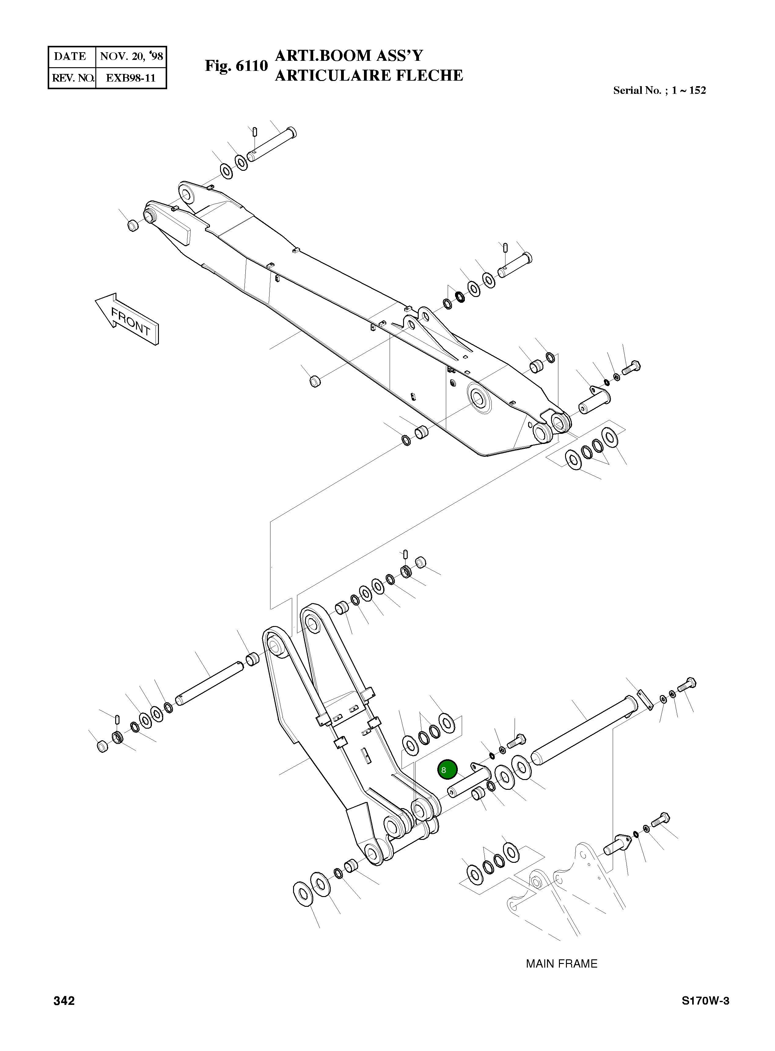Палец 2123-4167 Komatsu