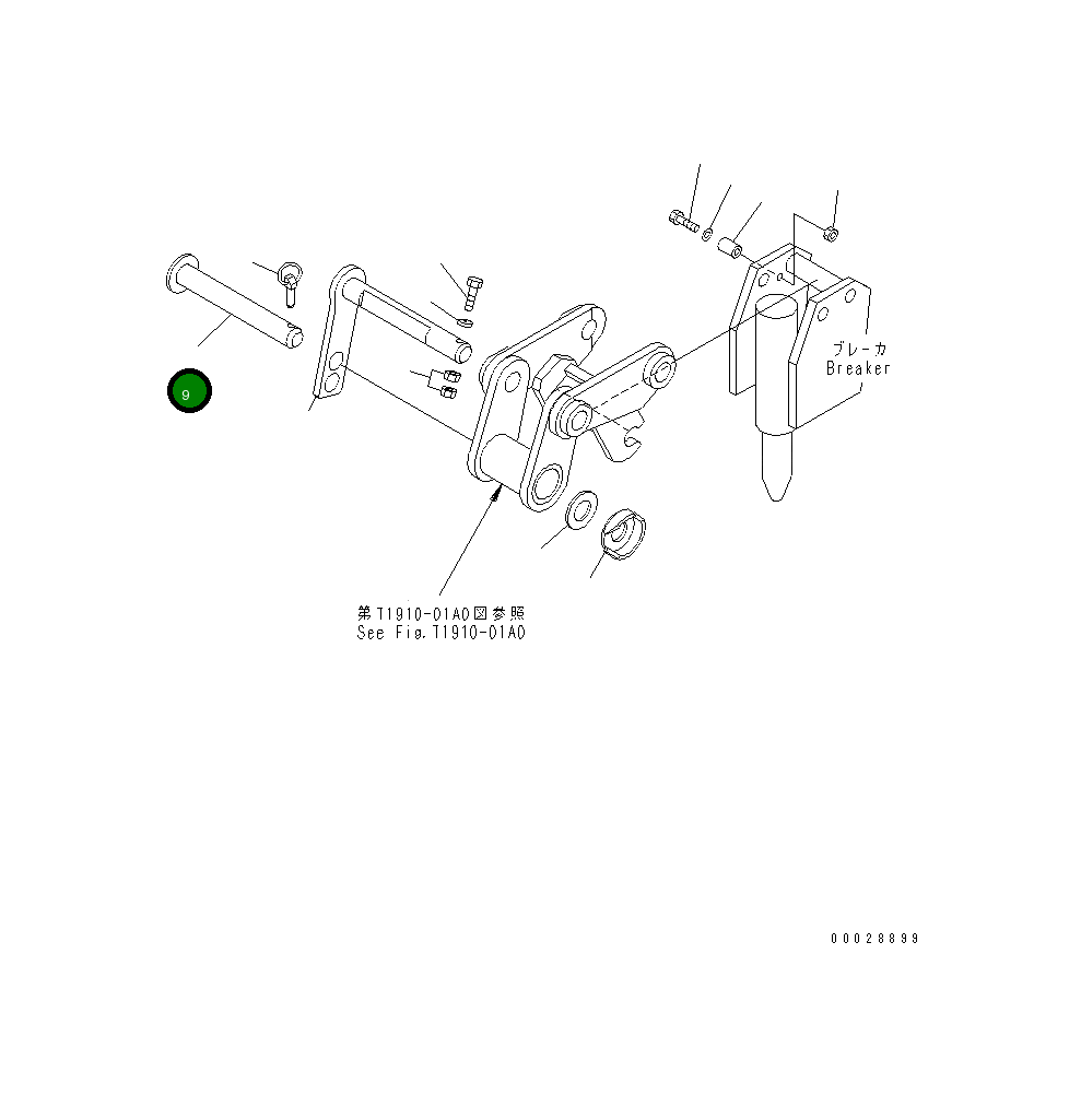 Палец 21U-70-33390 Komatsu
