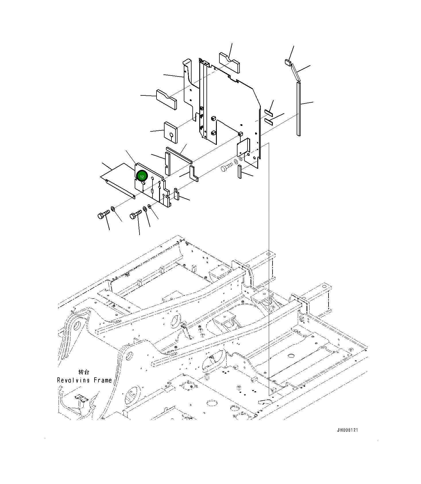 Лист 205-54-35881 Komatsu