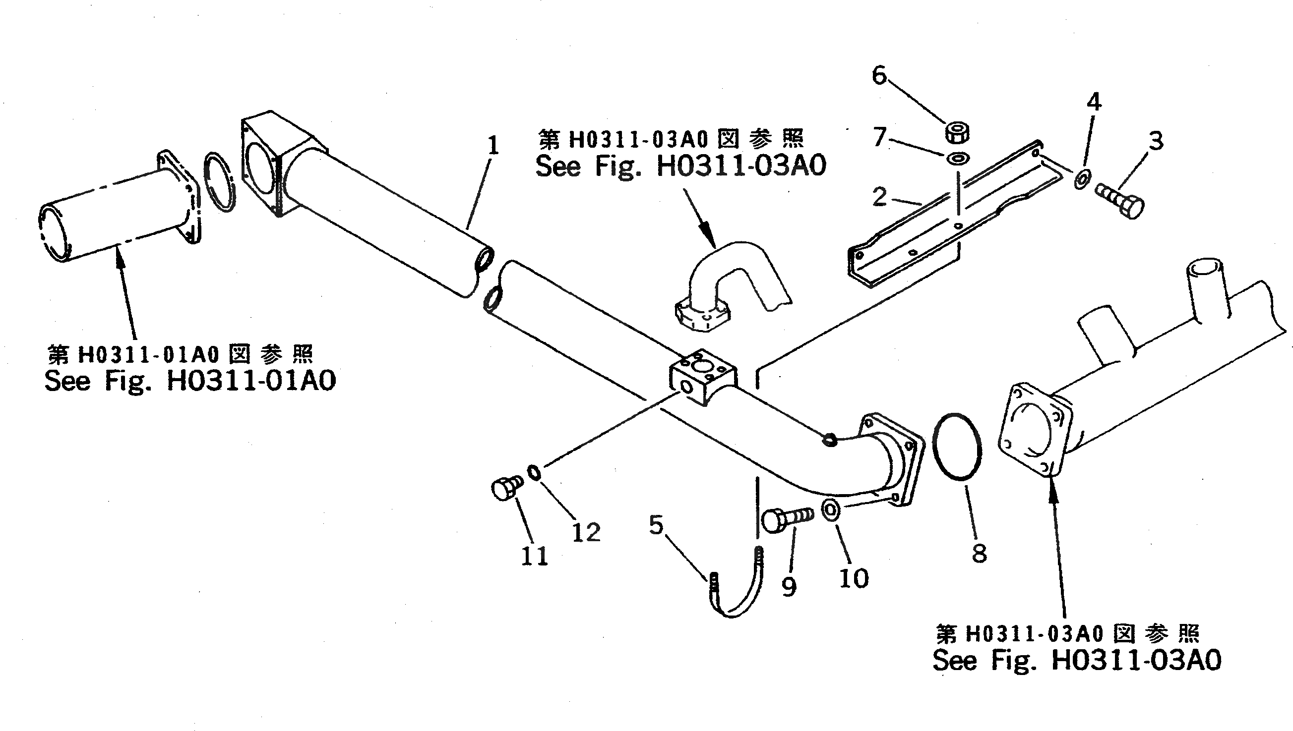 Трубка 209-62-55192 Komatsu