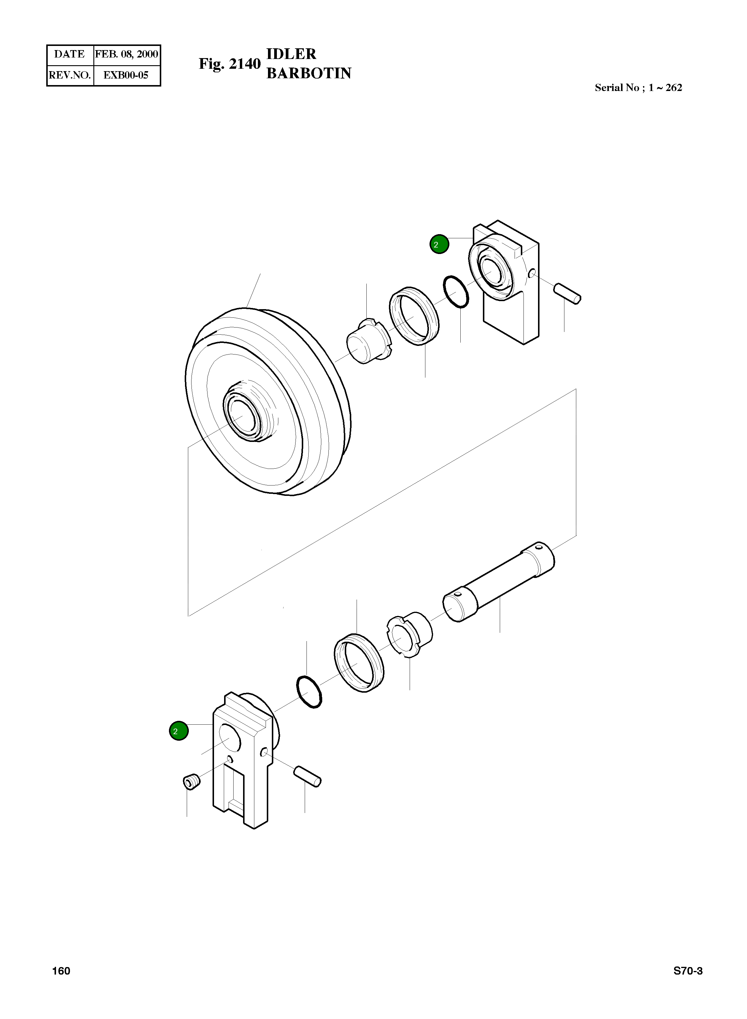 Опора DS70-20002 Komatsu
