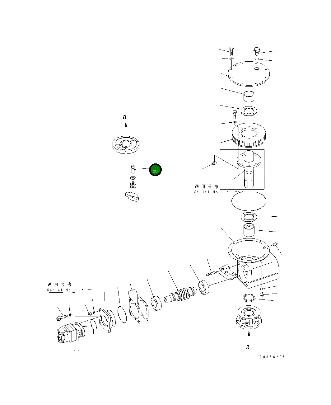 Палец 23E-70-35130 Komatsu