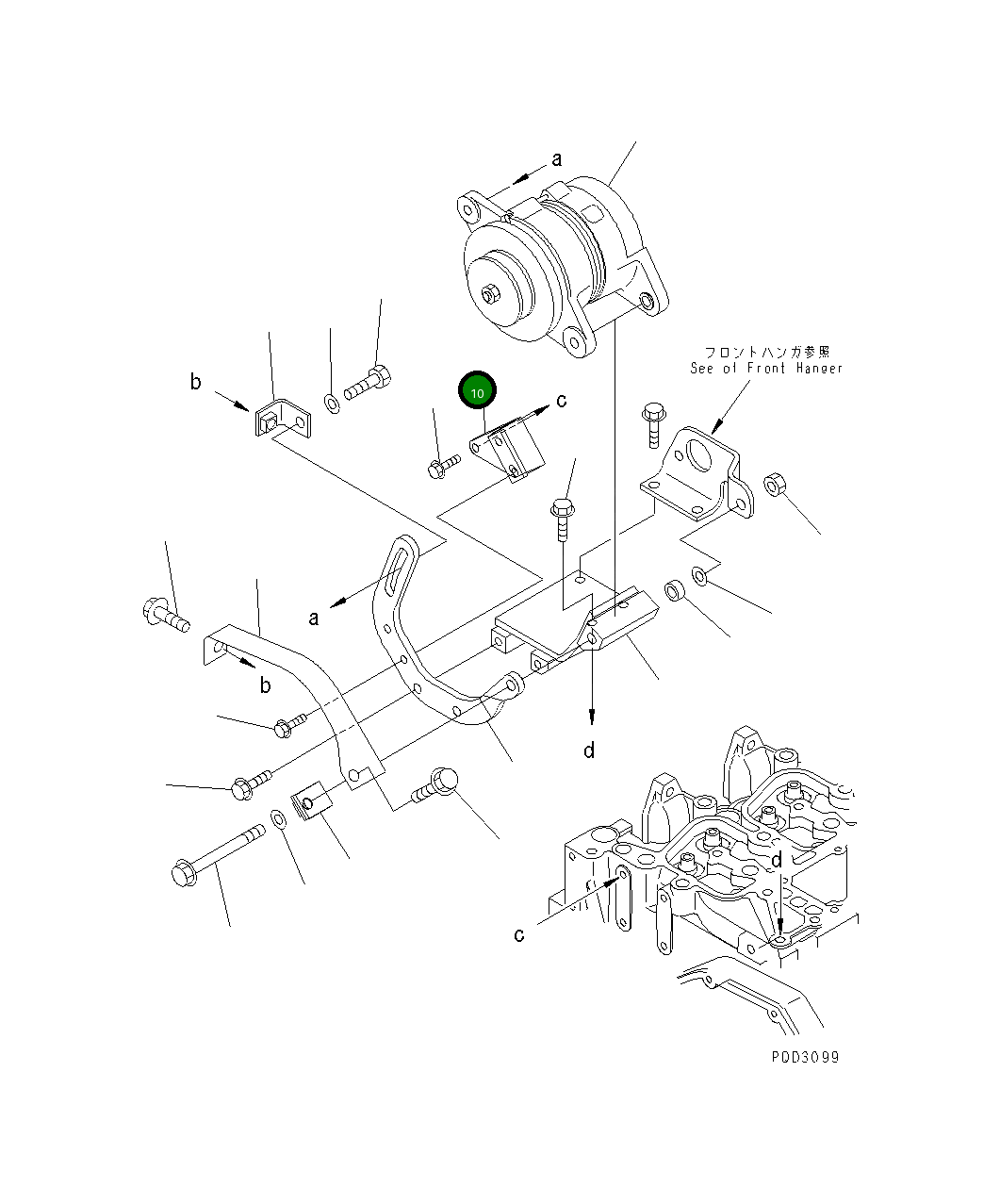 Кронштейн 6732-81-6920 Komatsu
