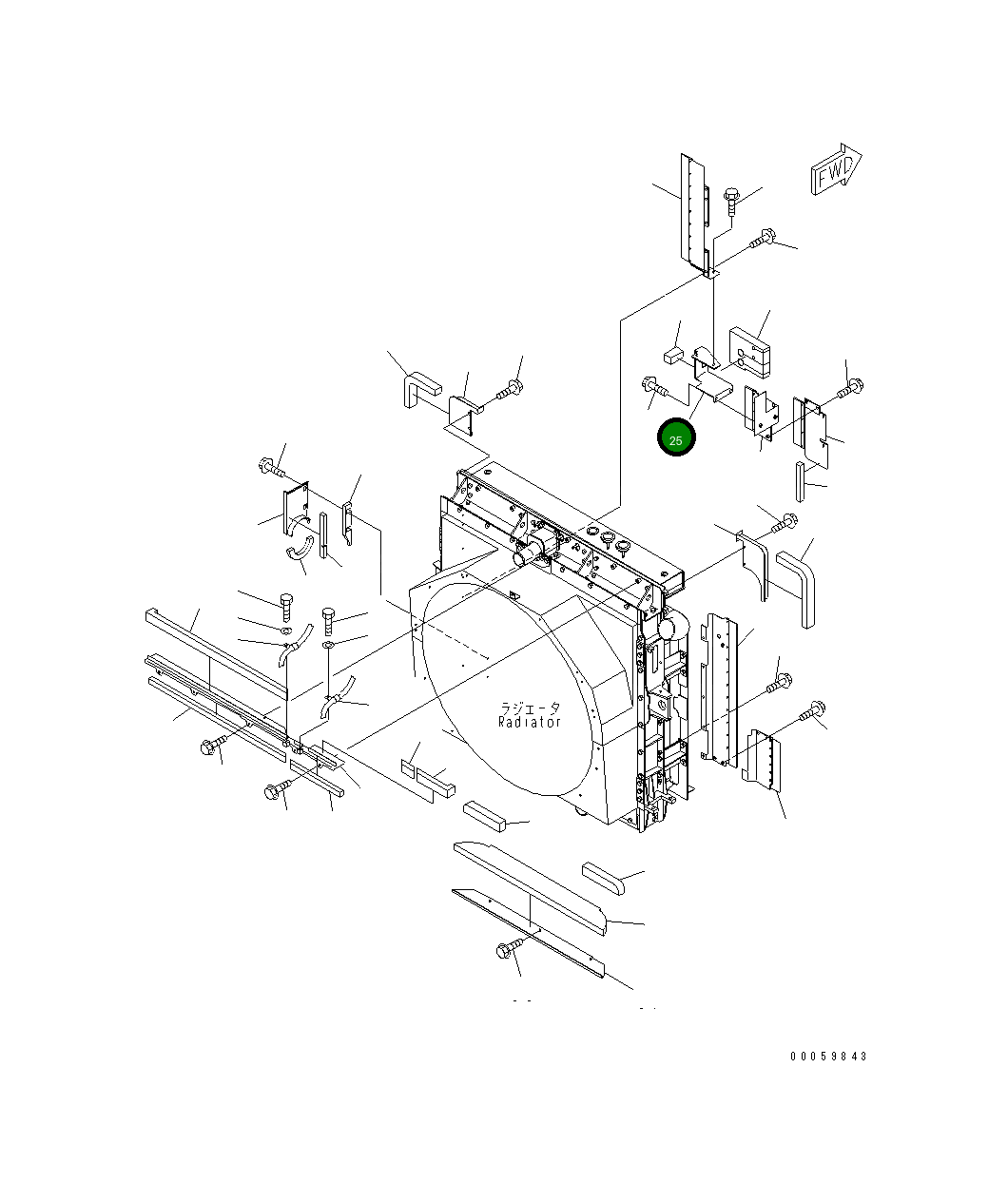 Кронштейн 569-03-88872 Komatsu