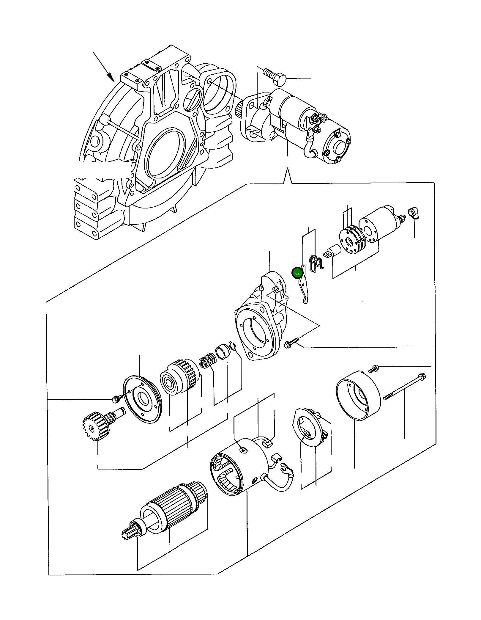 Корпус YM123900-77710 Komatsu