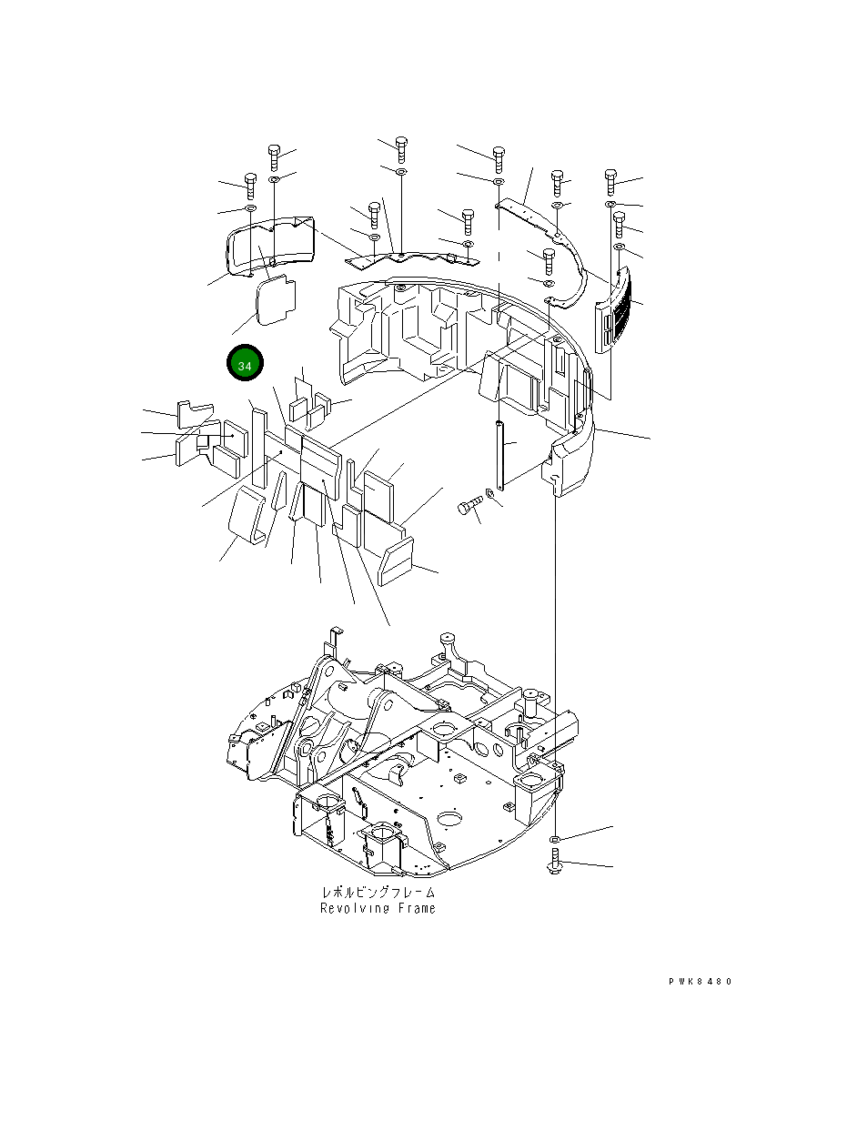 Лист 21W-46-33440 Komatsu
