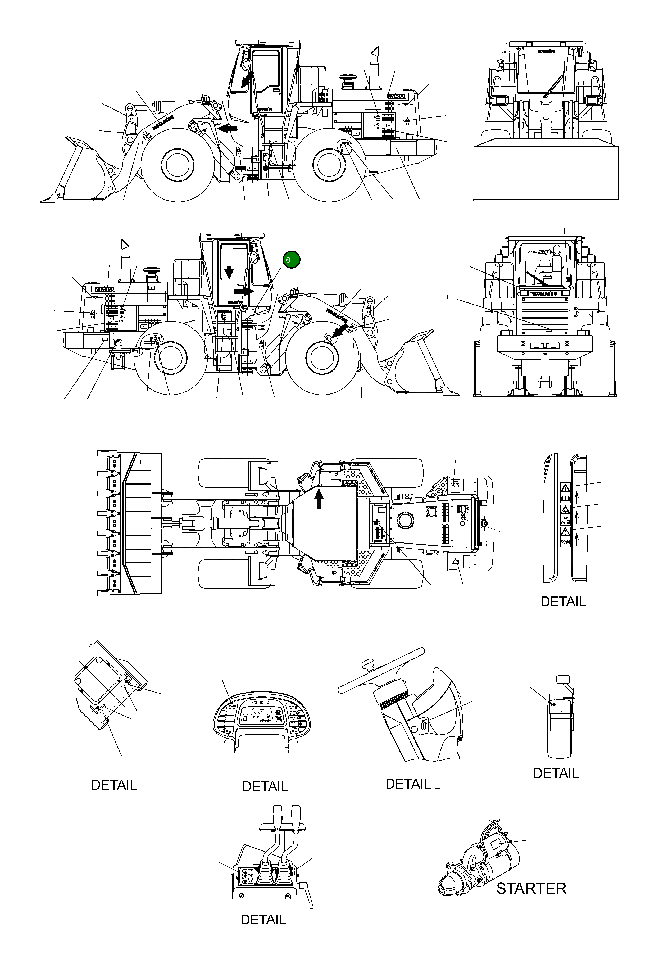 Наклейка 421-93-H2810 Komatsu