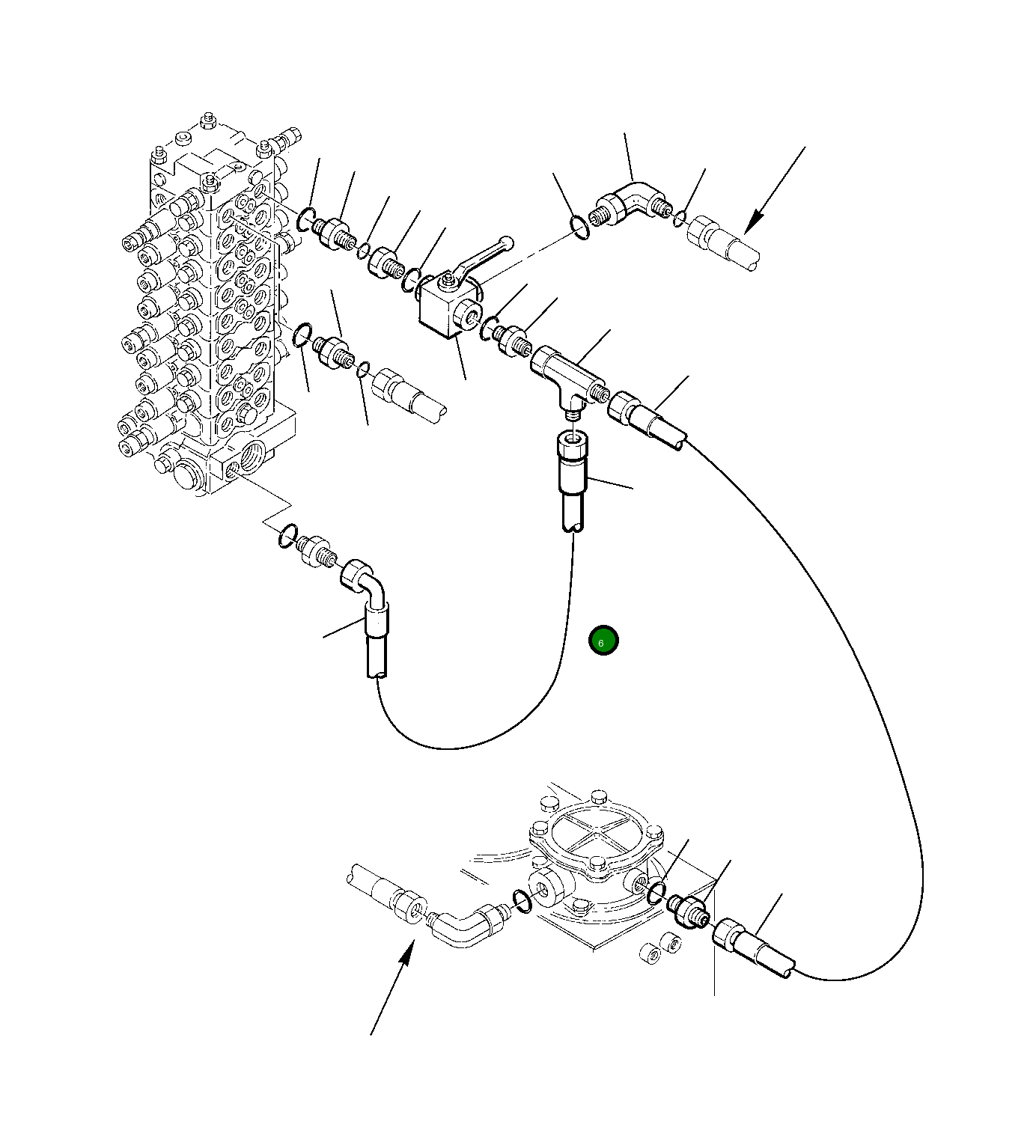 Кран 22E-62-12990 Komatsu