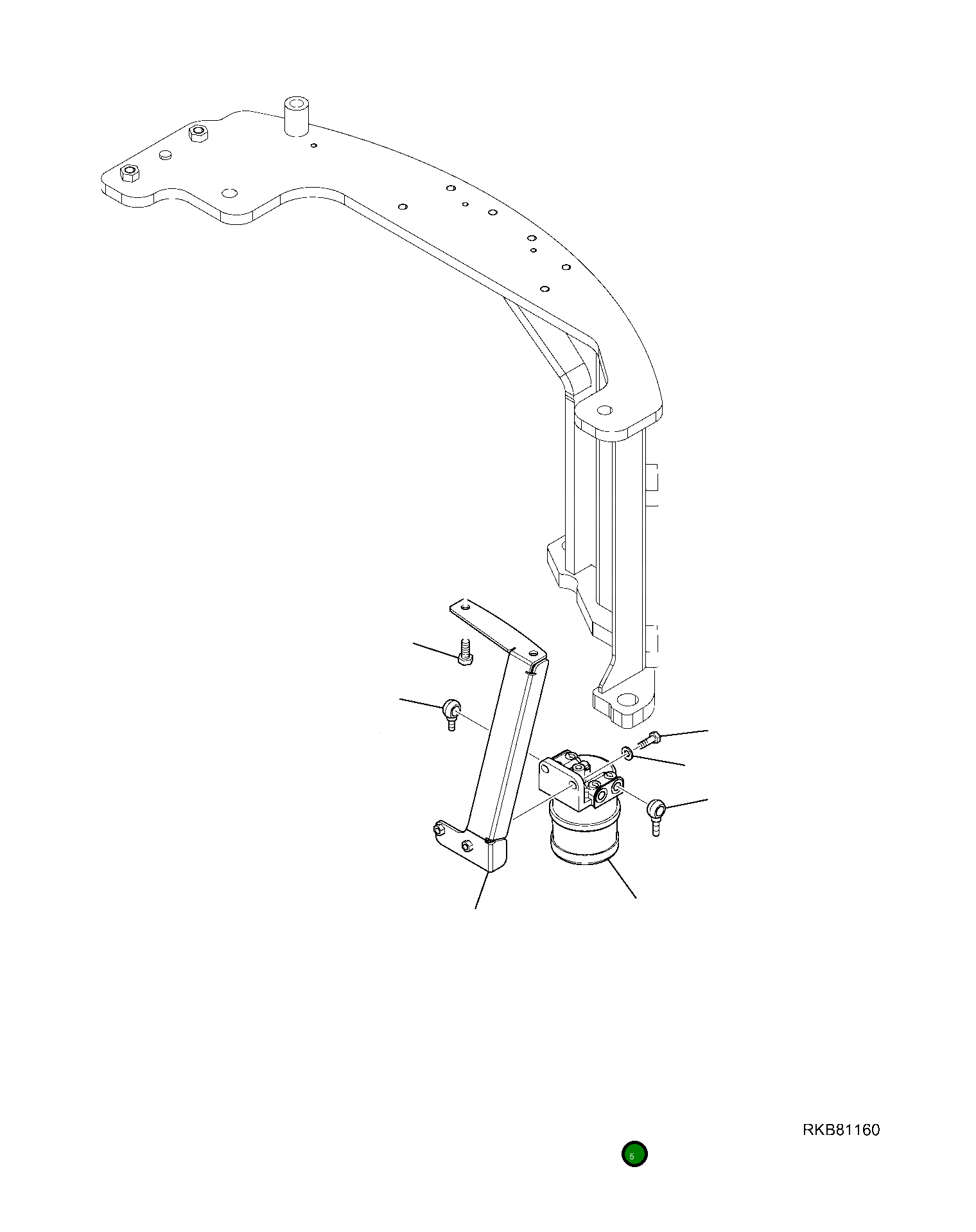 Кронштейн 2A1-54-13811 Komatsu