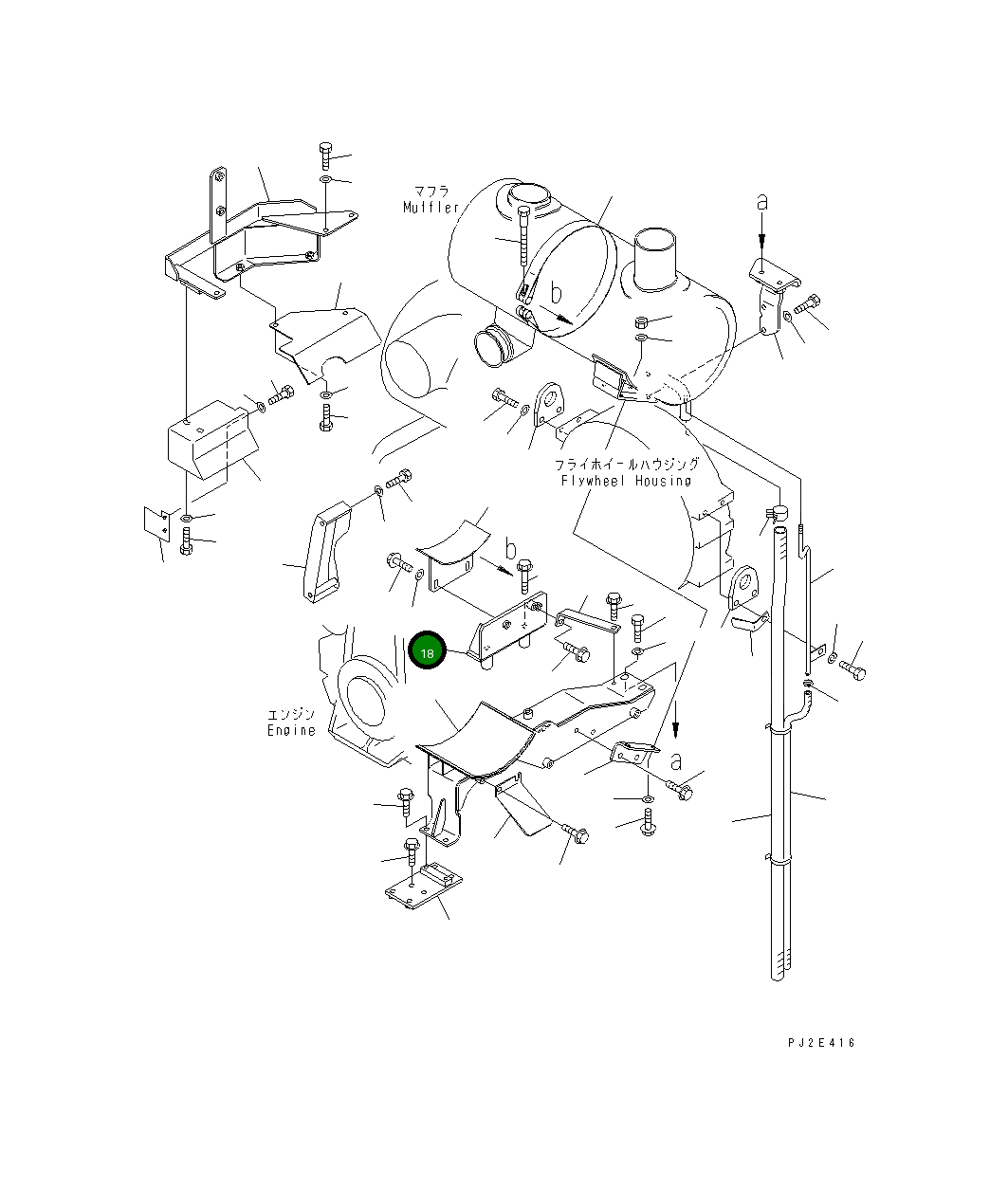 Кронштейн 23B-02-33140 Komatsu