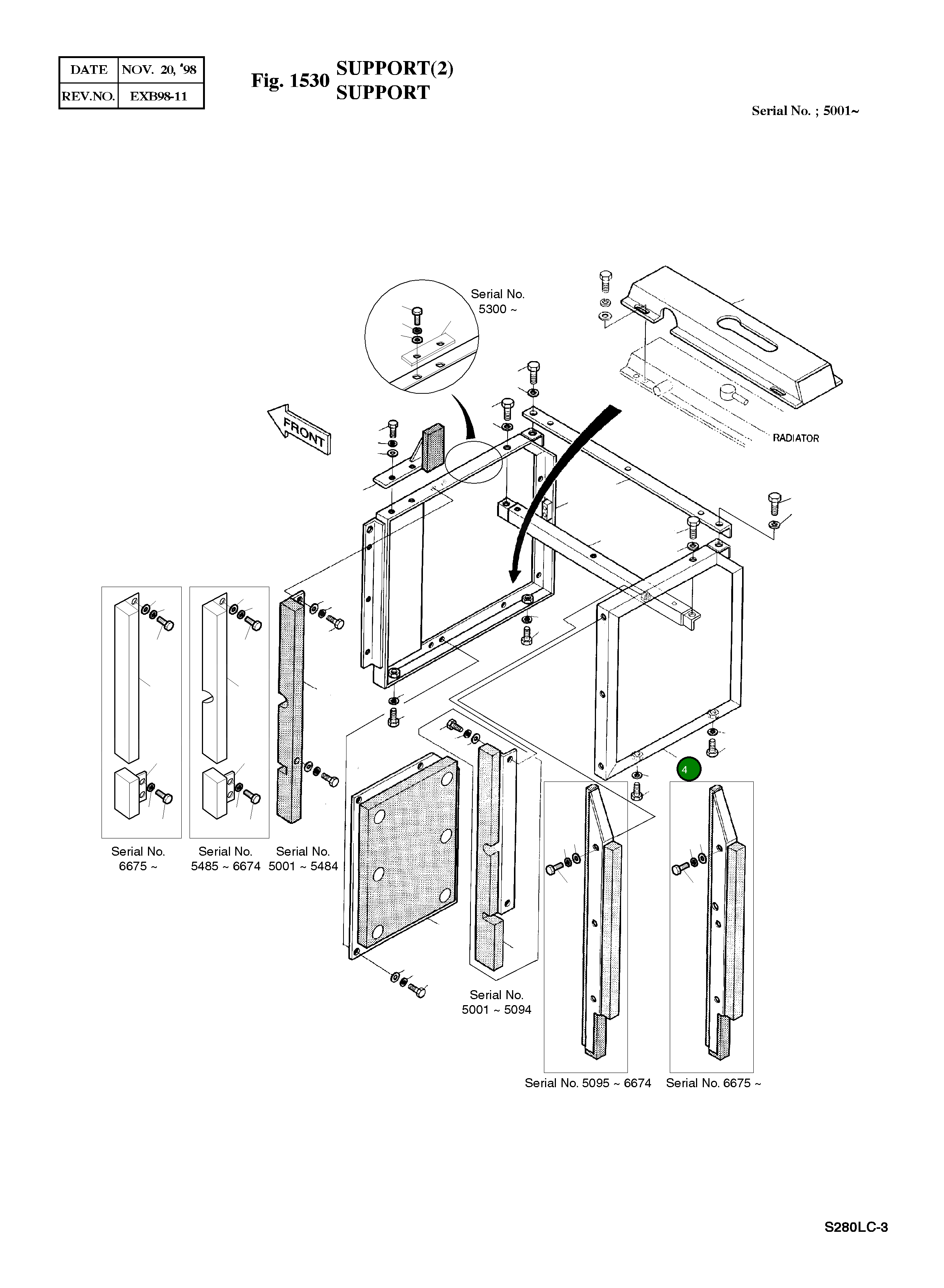 Опора 2195-3511A Komatsu