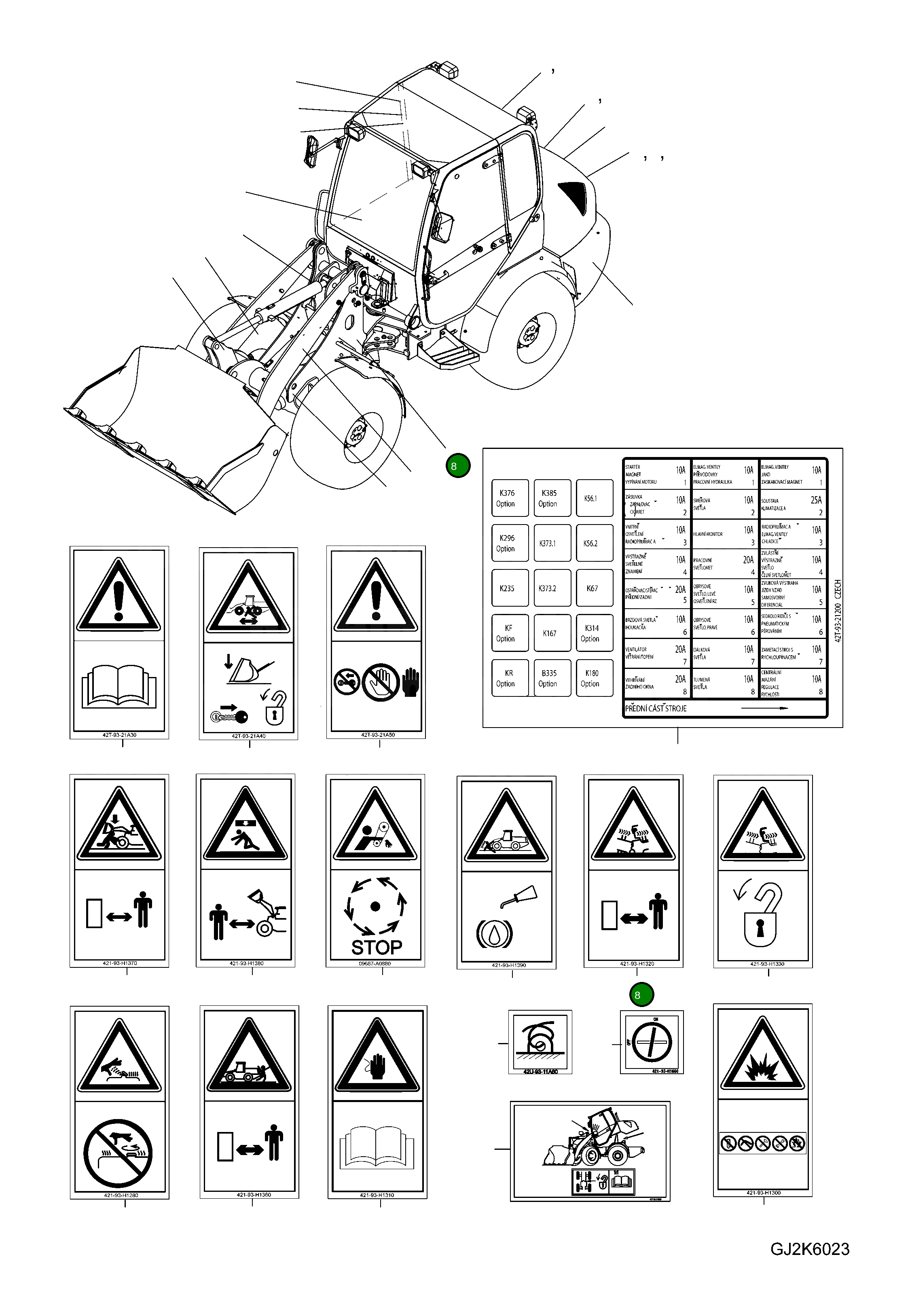 Наклейка 421-93-H1320 Komatsu