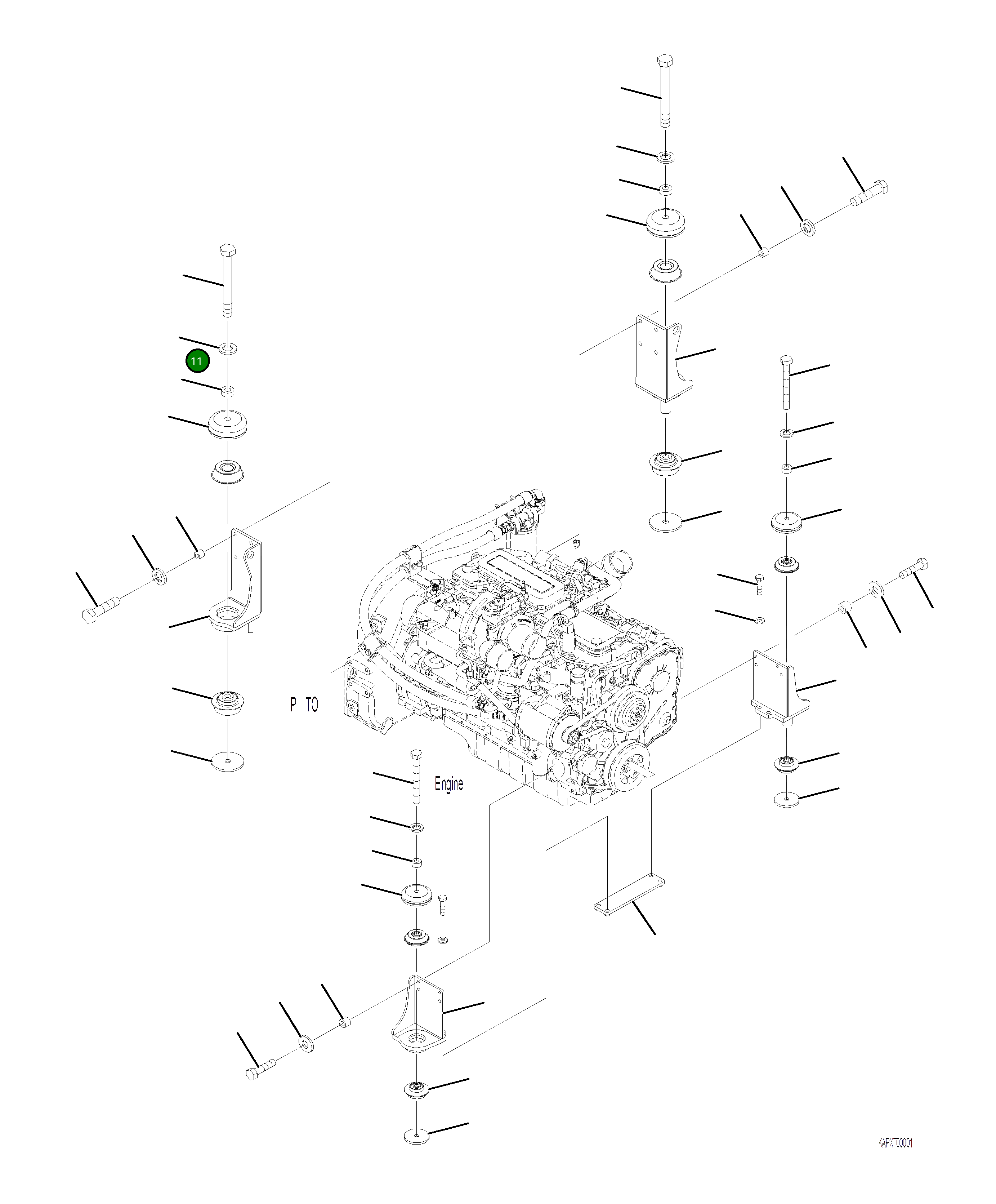 Кронштейн 4A1-01-21131 Komatsu